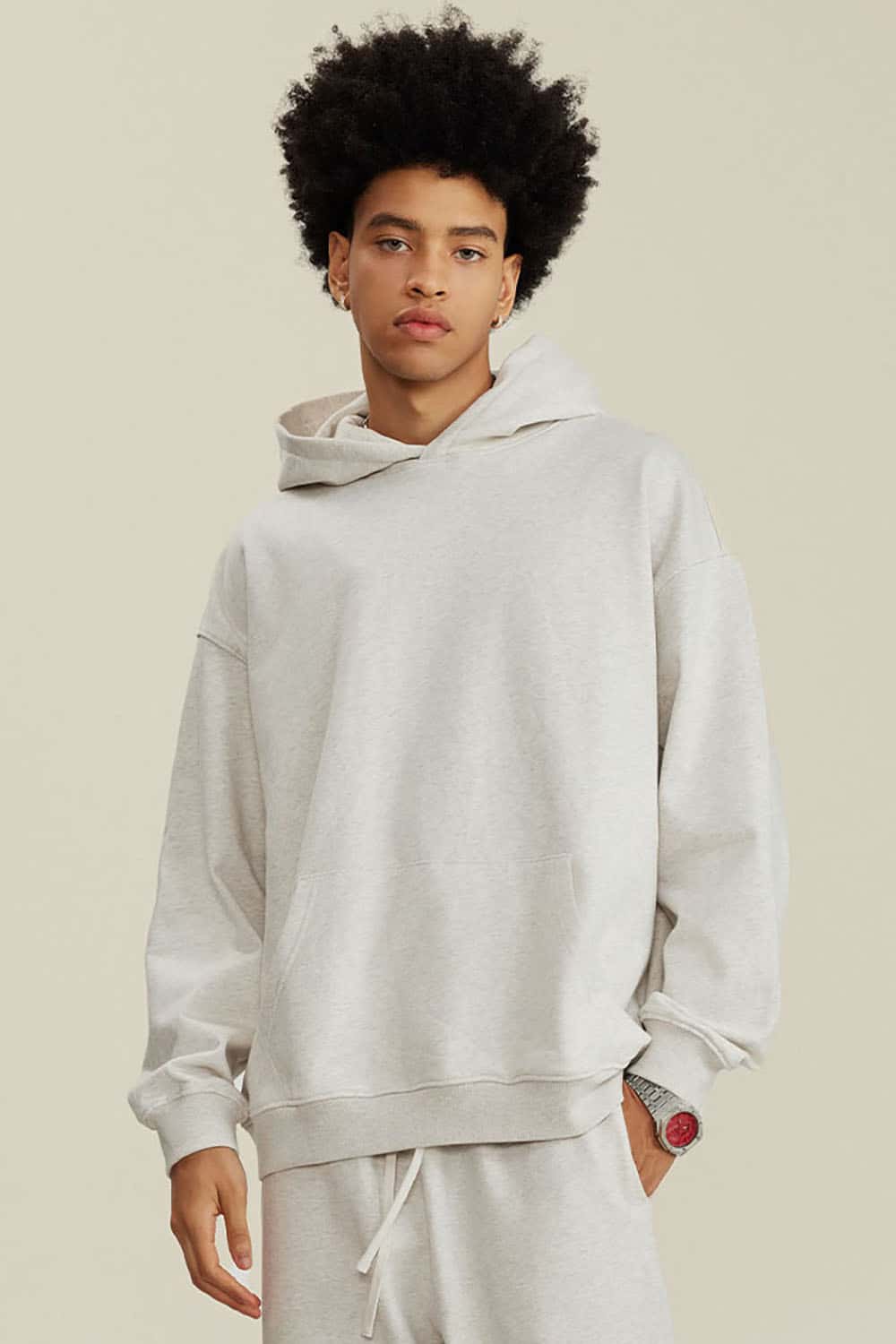 Heavyweight Solid Color Fleece-Lined Hoodie