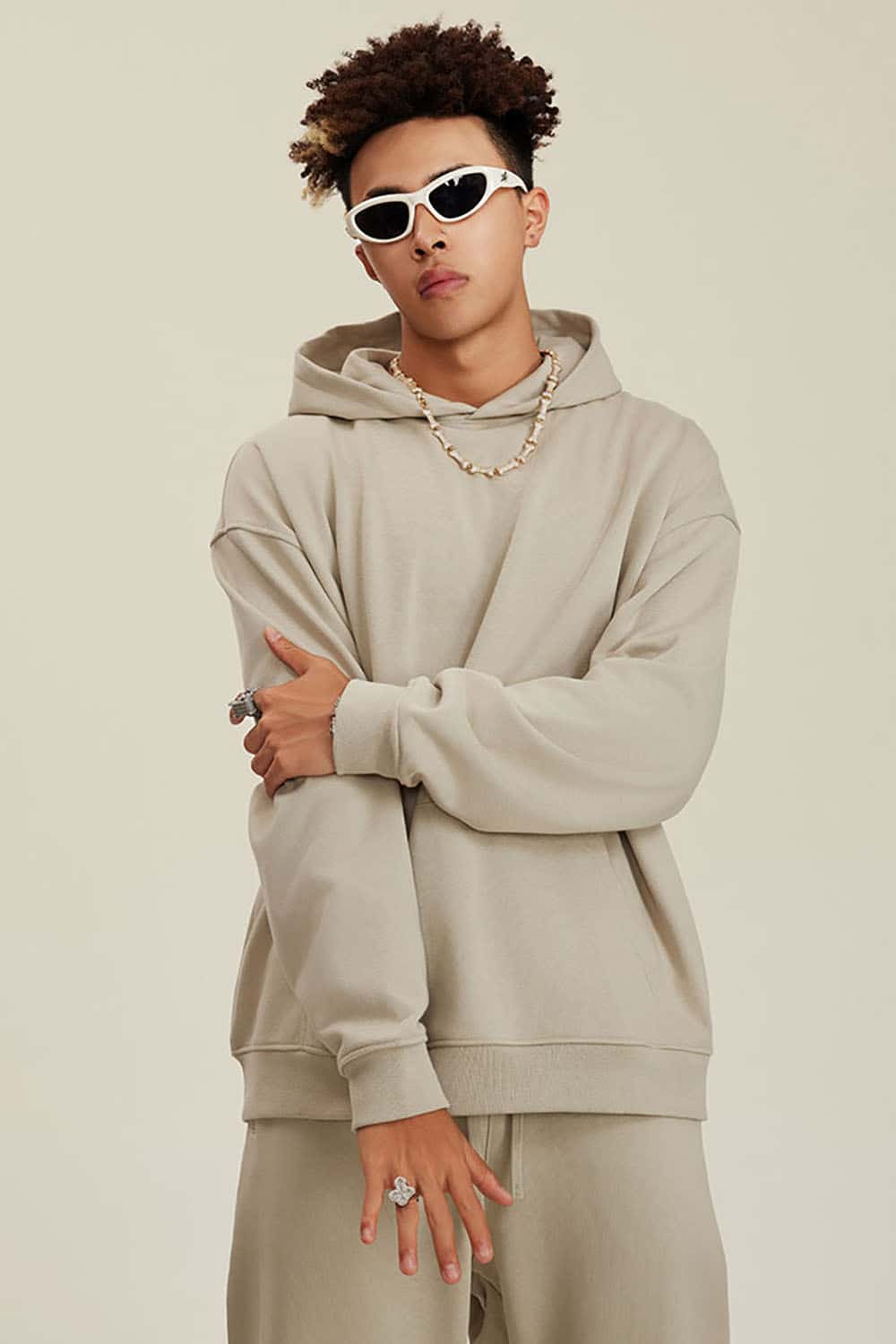 Heavyweight Solid Color Fleece-Lined Hoodie
