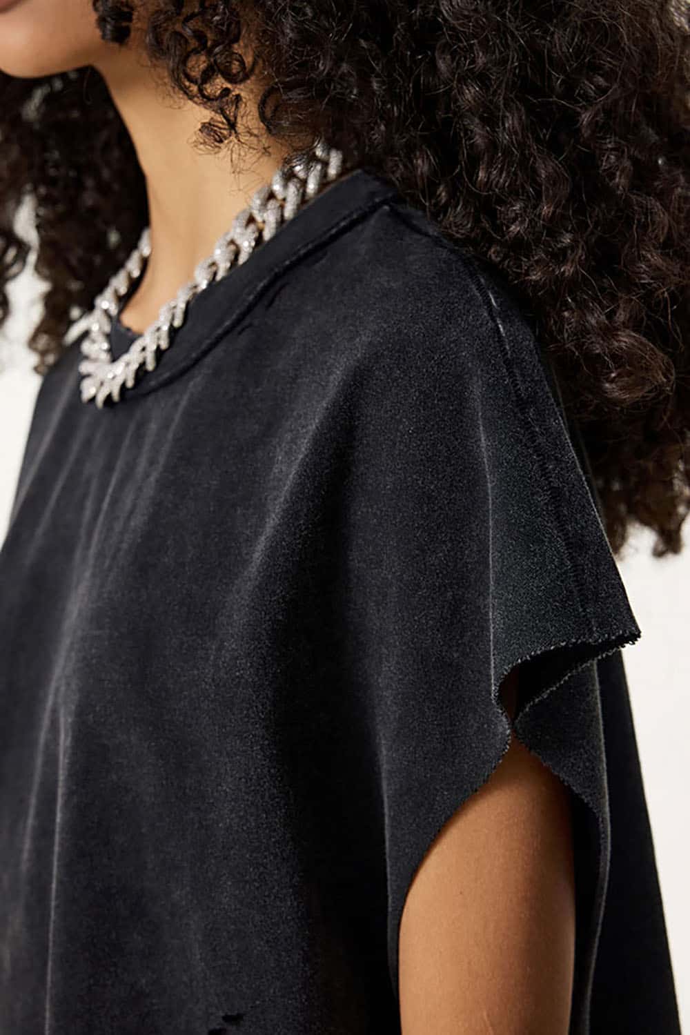 Distressed Cotton Sleeveless Gender-Neutral Tank Top with Raw Edges