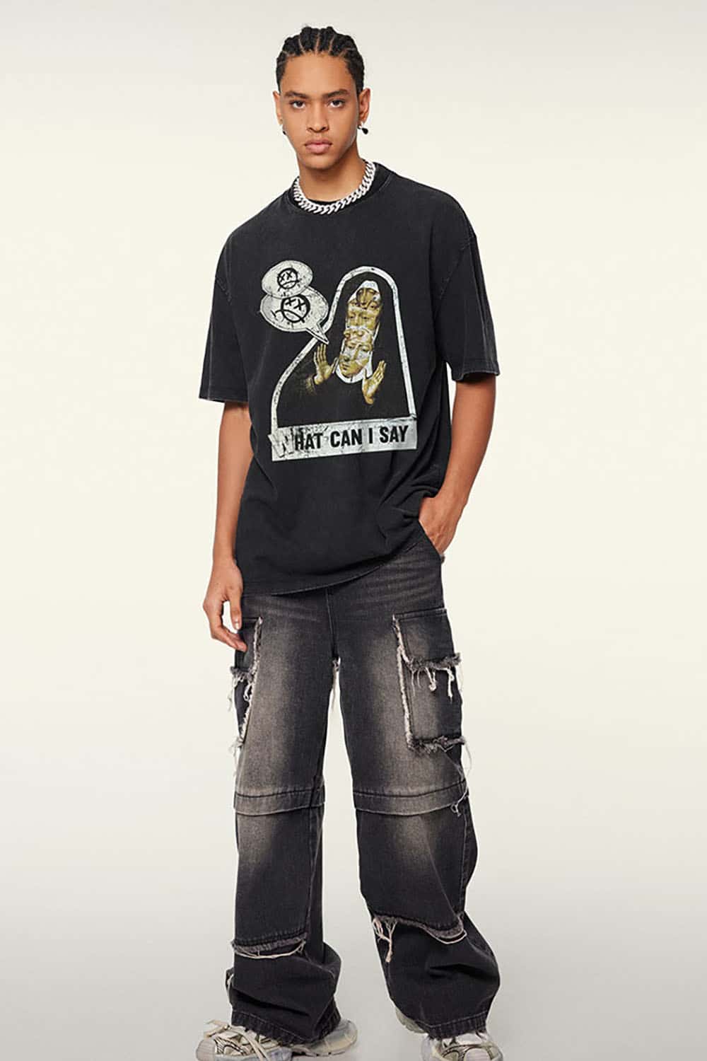 Dark Humor Illustrated Vintage Heavyweight Streetwear Tee