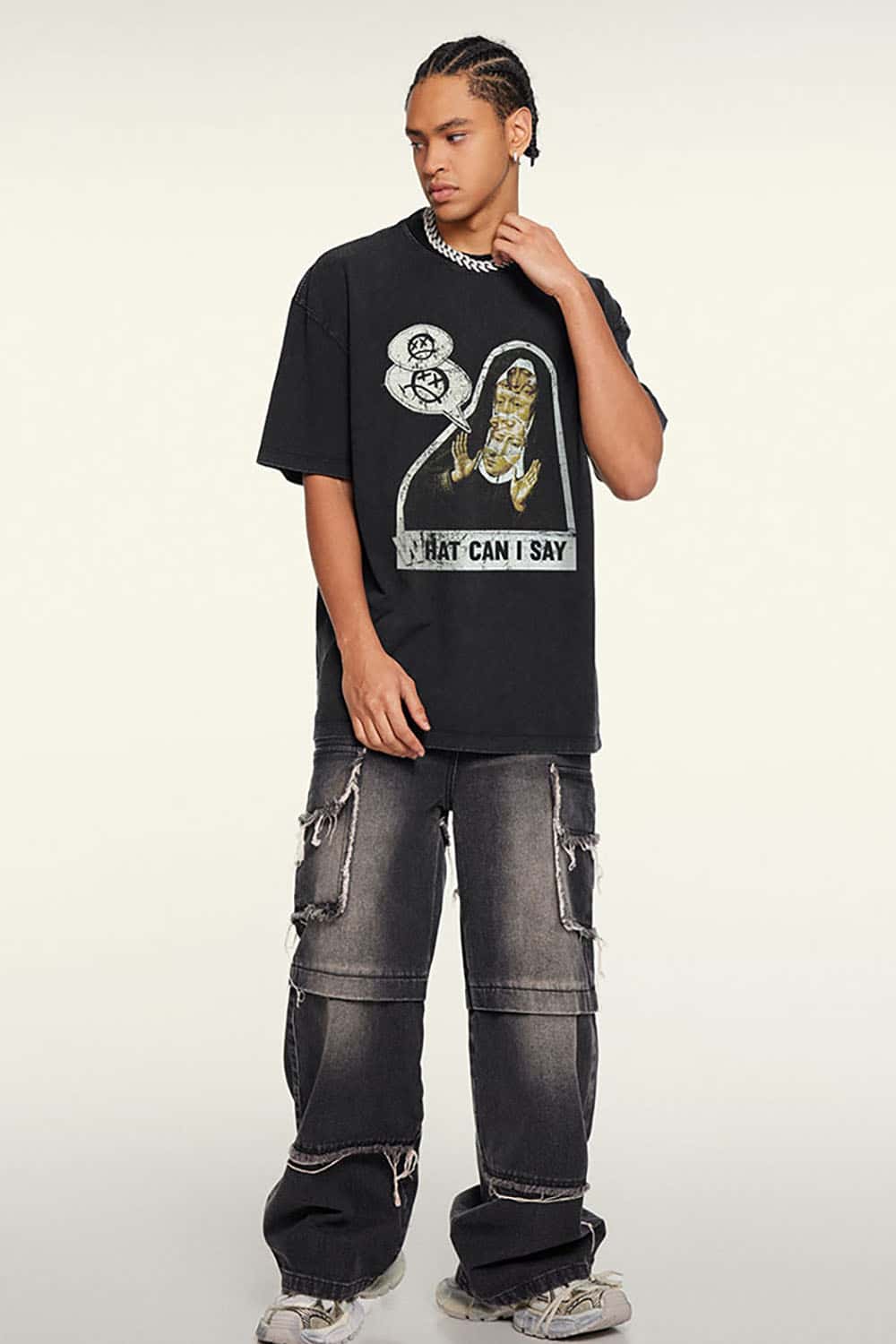 Dark Humor Illustrated Vintage Heavyweight Streetwear Tee