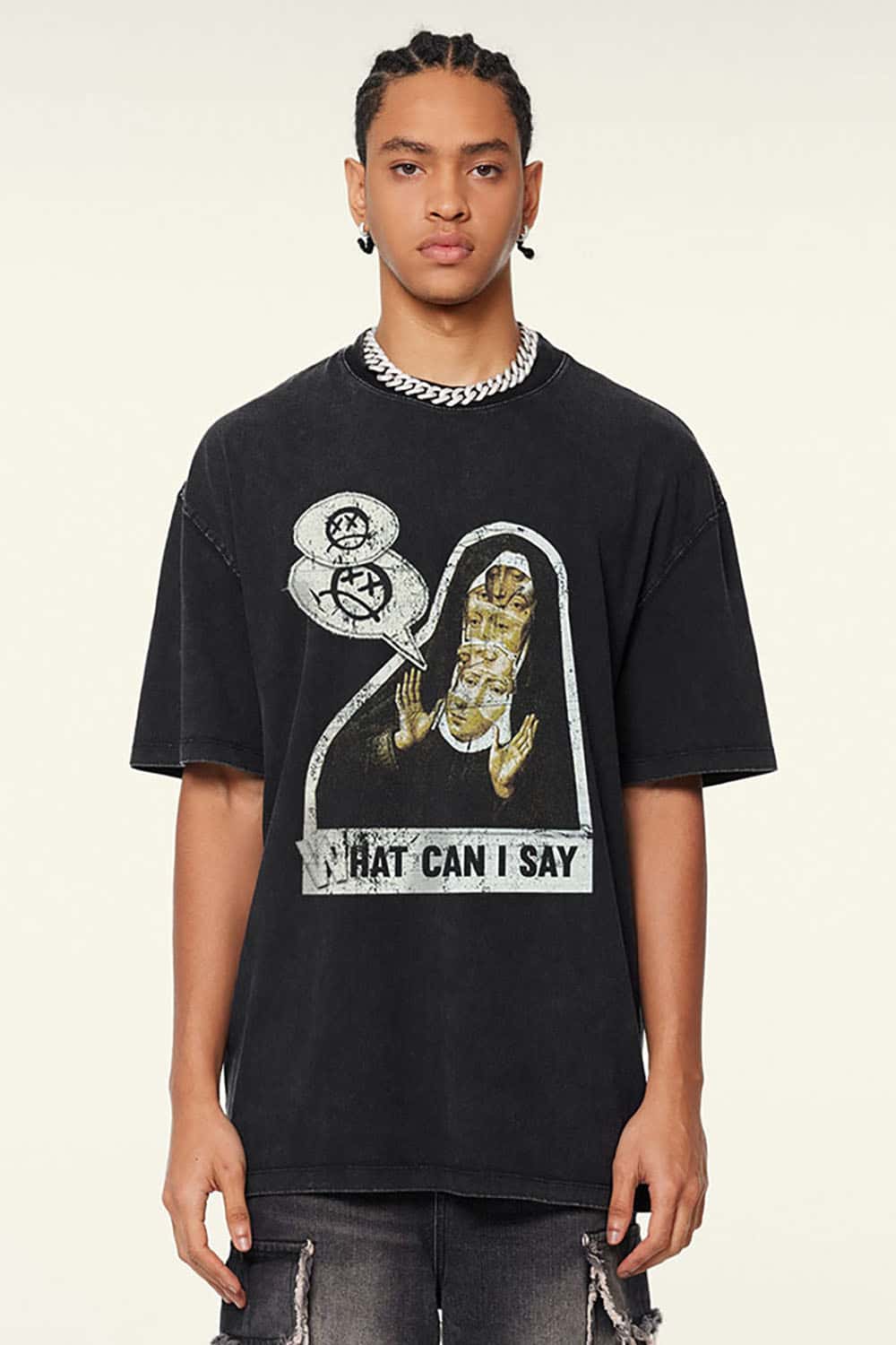 Dark Humor Illustrated Vintage Heavyweight Streetwear Tee