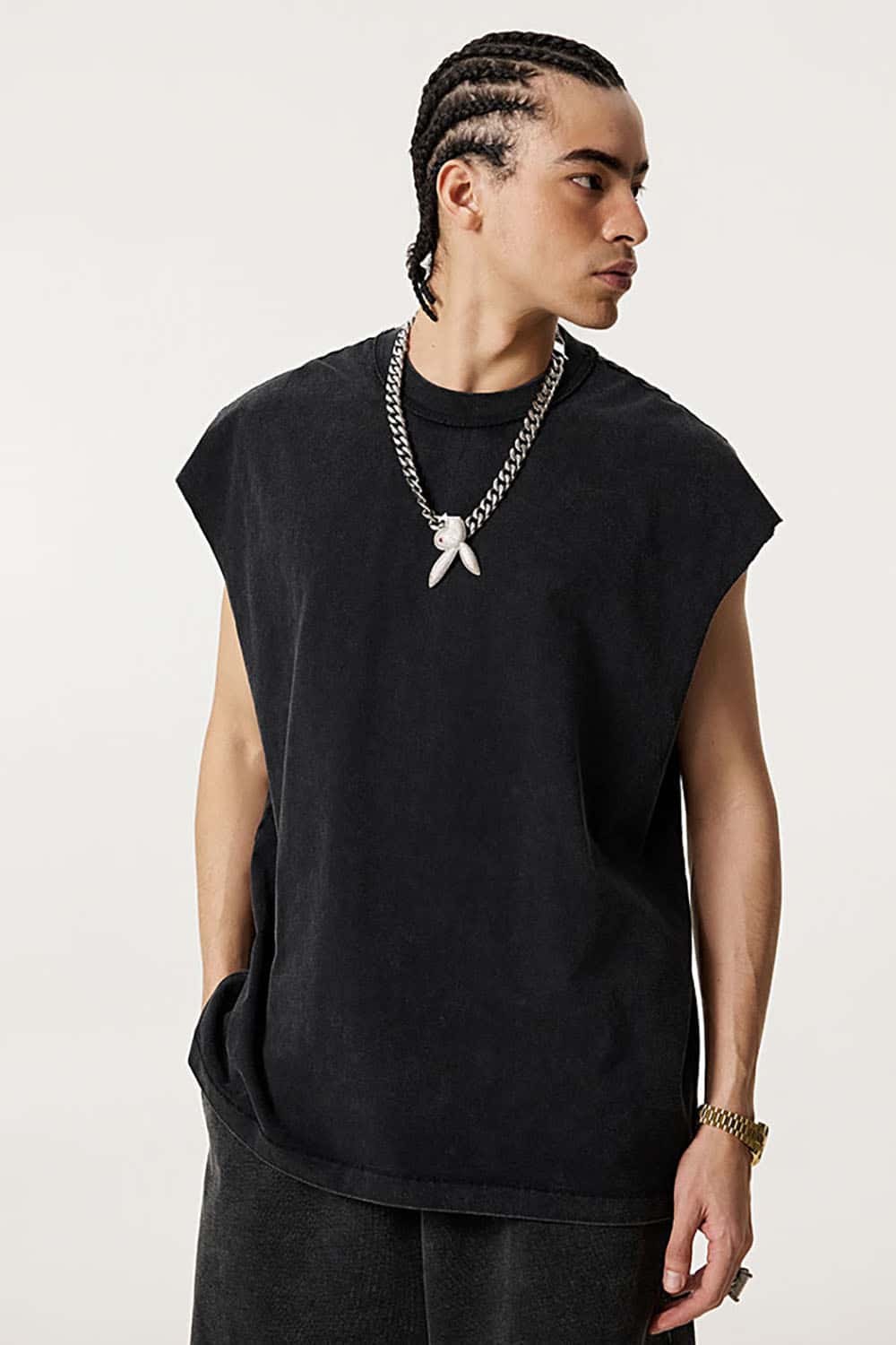 Loose-Fit Athletic Sleeveless Tank Top