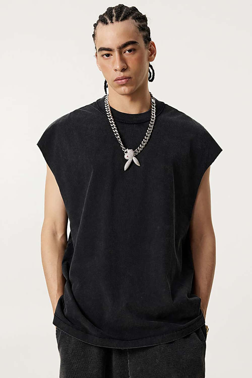 Loose-Fit Athletic Sleeveless Tank Top