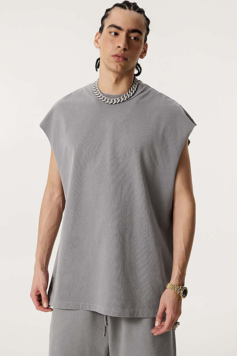 Loose-Fit Athletic Sleeveless Tank Top