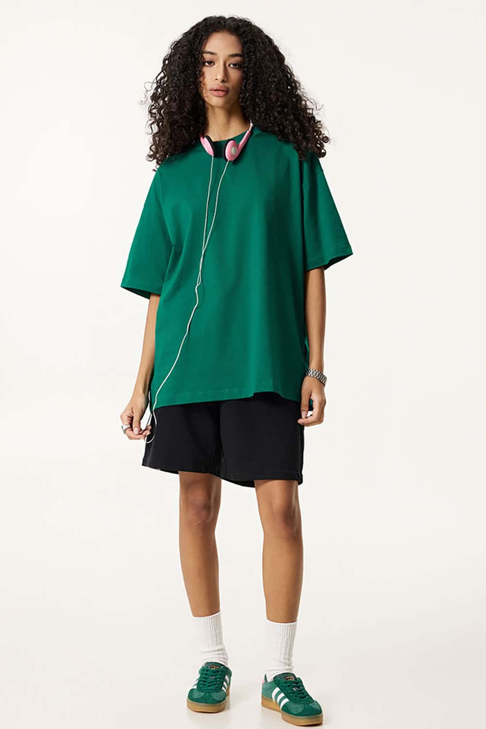 180g Lightweight Pure Cotton Drop Shoulder Solid Color Tee