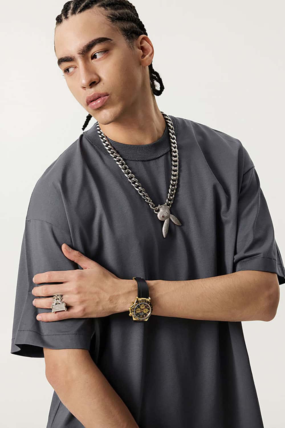 Quick-Dry Sports Tee with Sun Protection and Small Collar in Solid Color