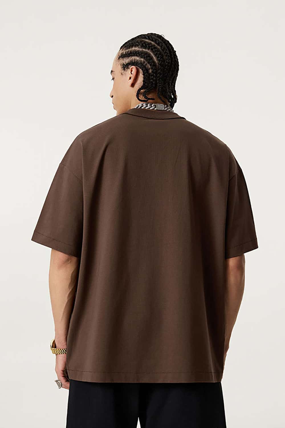 Quick-Dry Sports Tee with Sun Protection and Small Collar in Solid Color