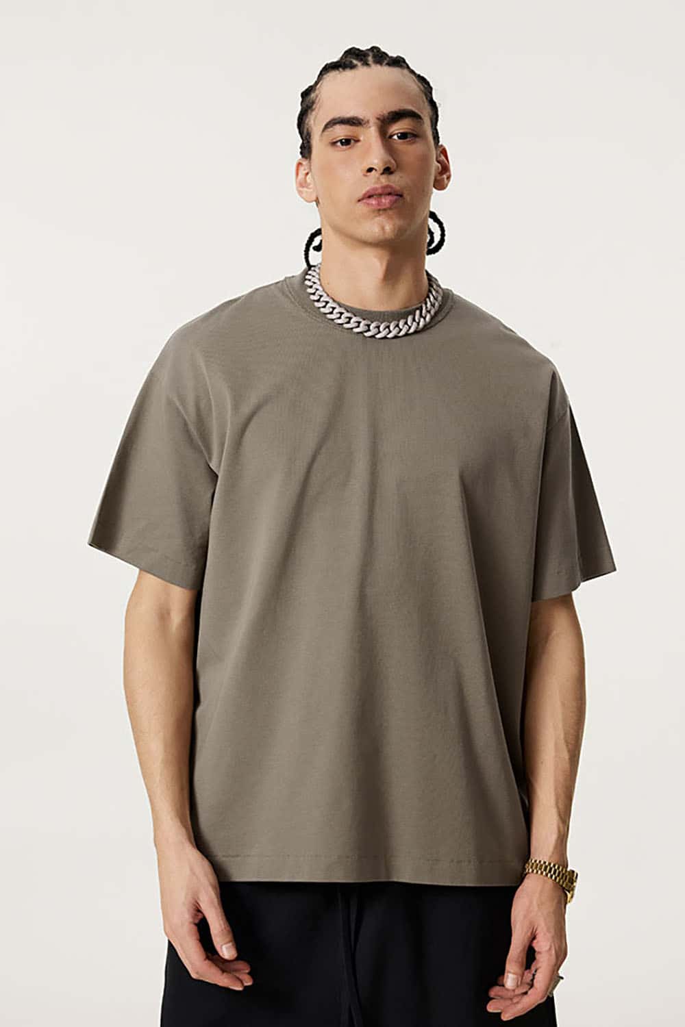 Quick-Dry Sports Tee with Sun Protection and Small Collar in Solid Color