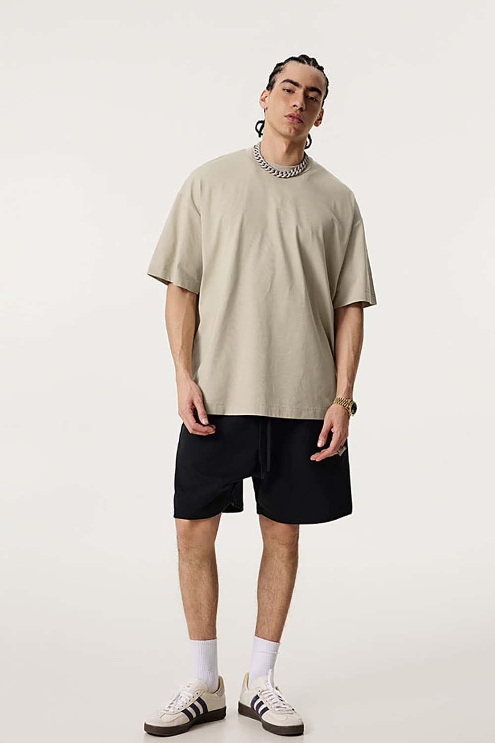 Quick-Dry Sports Tee with Sun Protection and Small Collar in Solid Color
