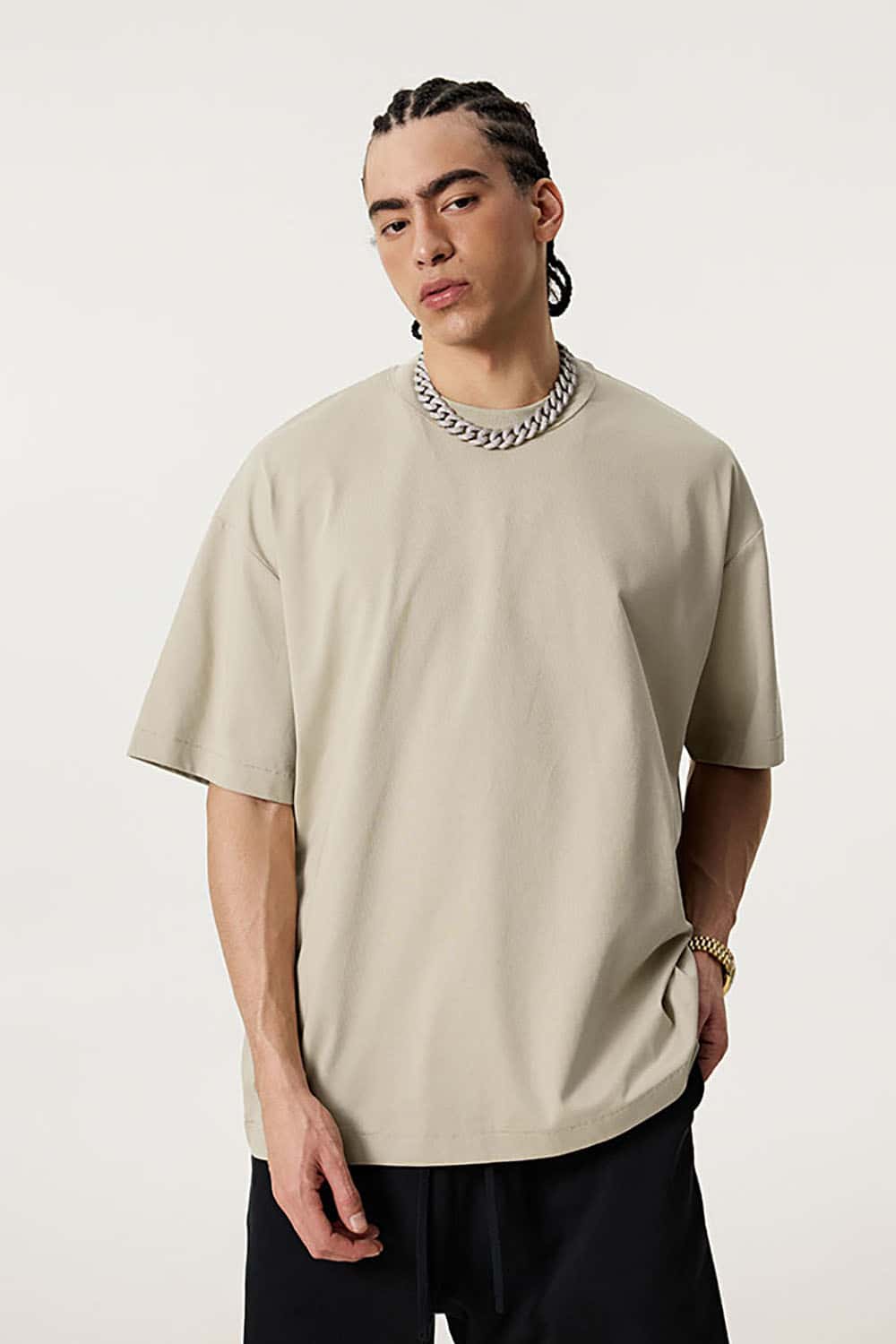 Quick-Dry Sports Tee with Sun Protection and Small Collar in Solid Color