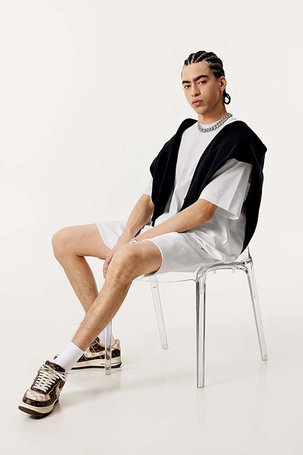 Quick-Dry Sports Tee with Sun Protection and Small Collar in Solid Color