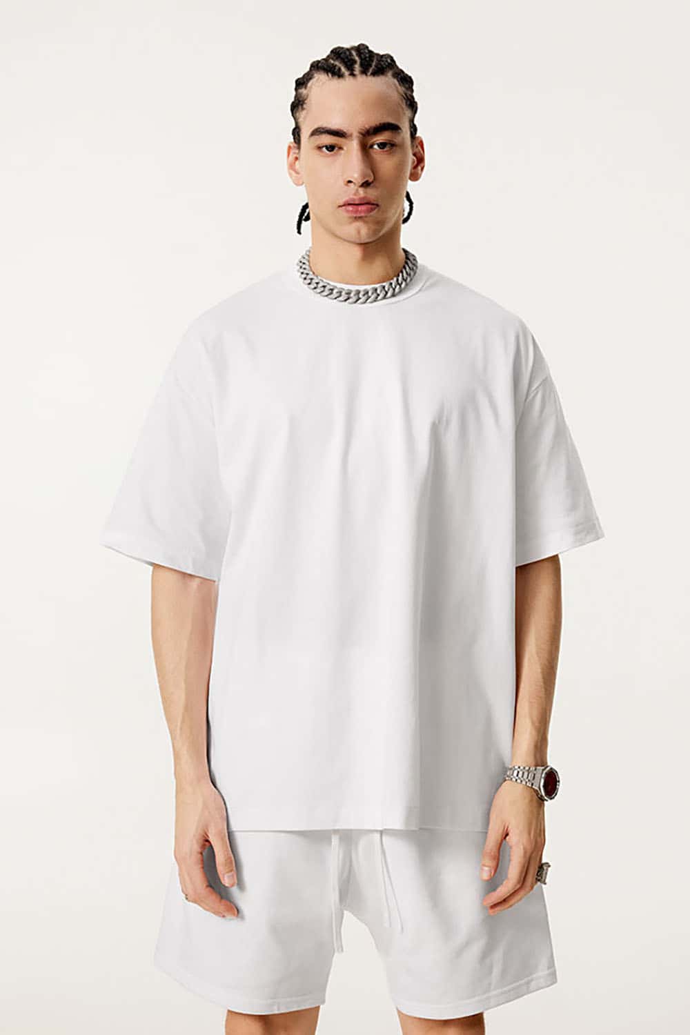 Quick-Dry Sports Tee with Sun Protection and Small Collar in Solid Color