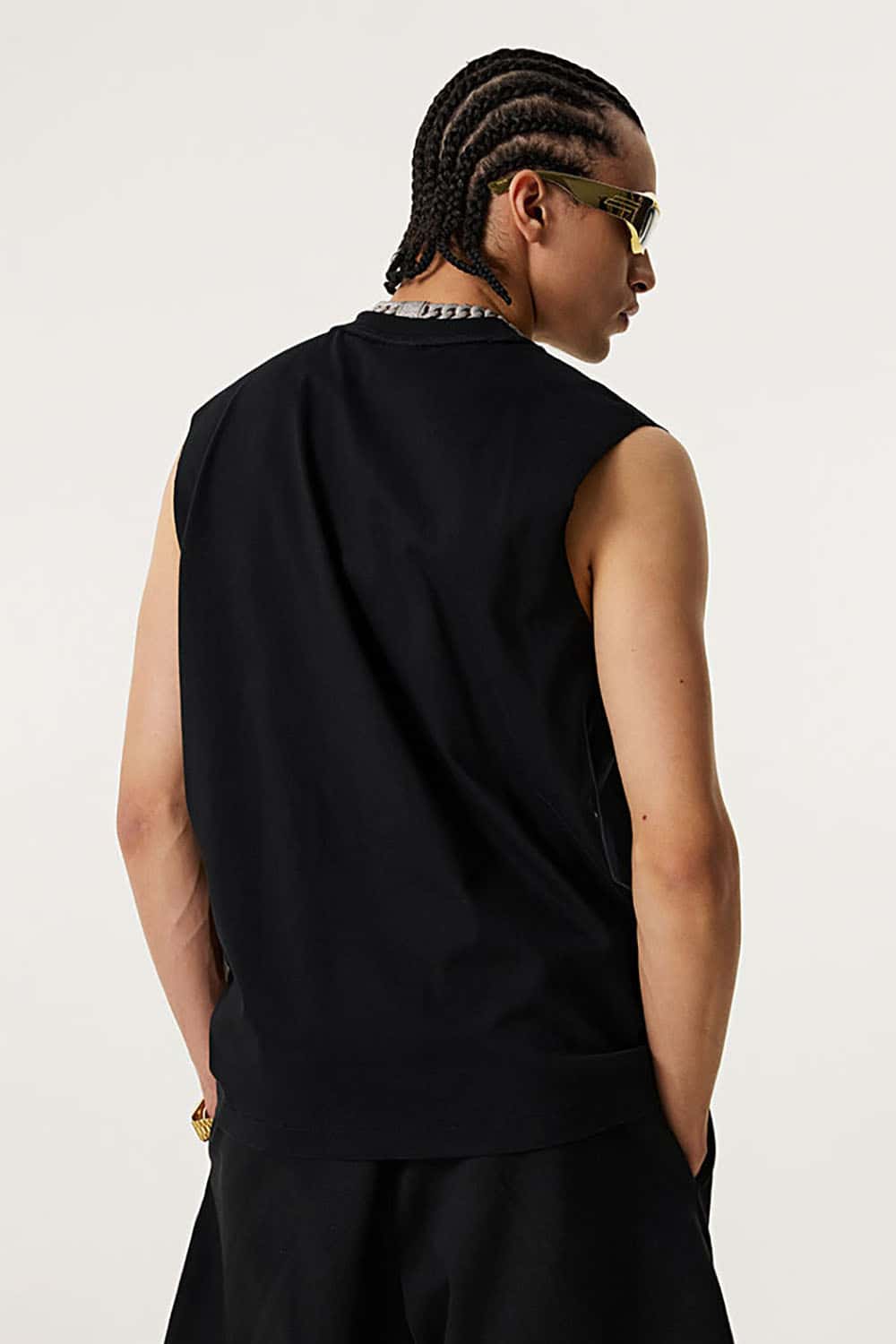 Quick-Dry Small Collar Sports Tank Top with UV Protection