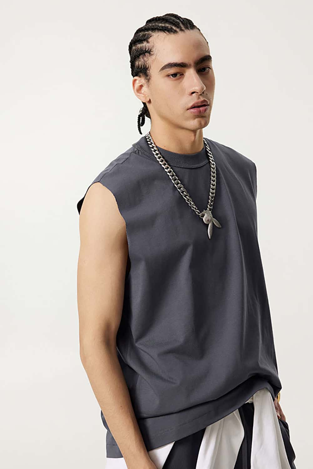 Quick-Dry Small Collar Sports Tank Top with UV Protection