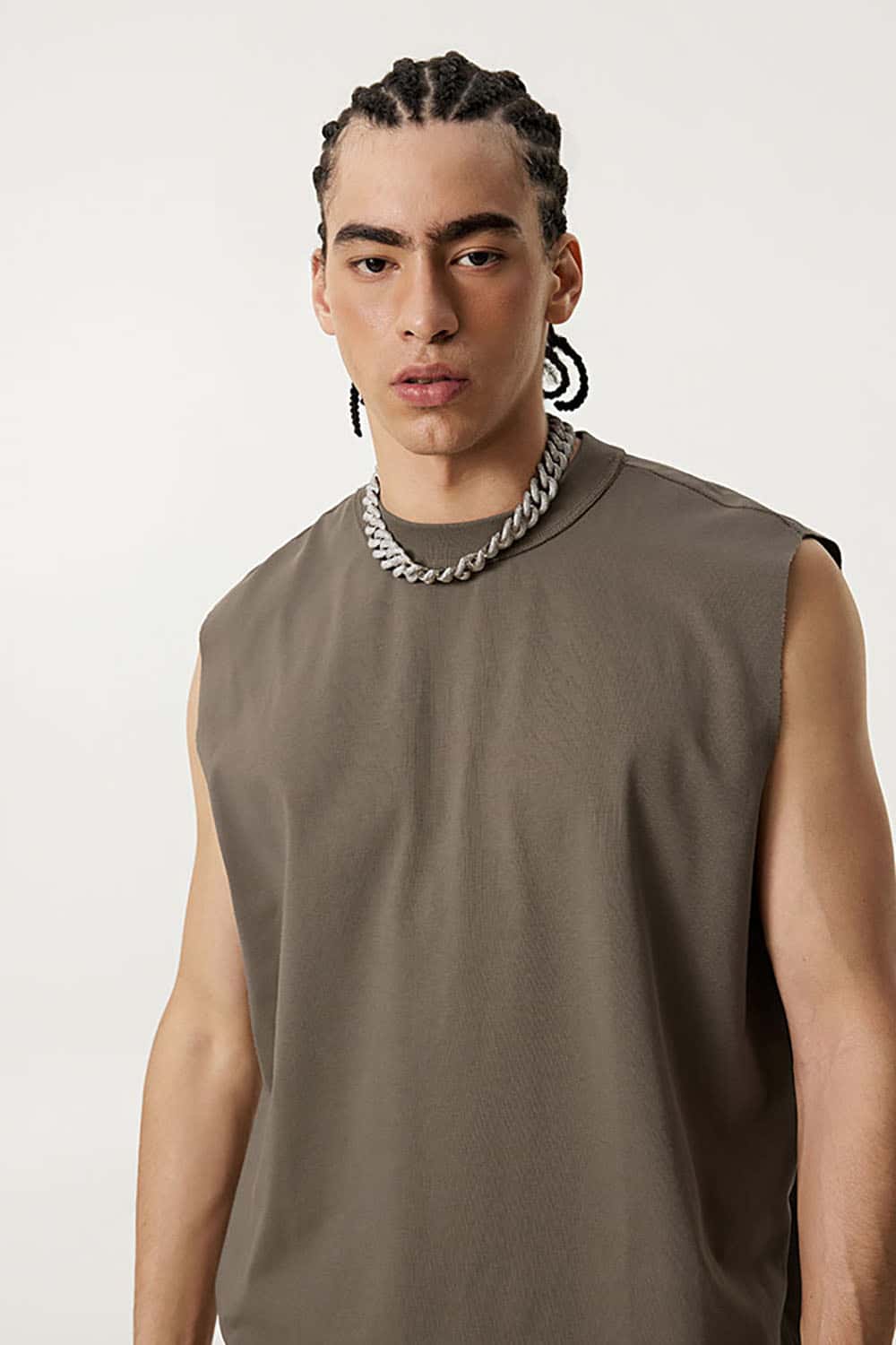 Quick-Dry Small Collar Sports Tank Top with UV Protection