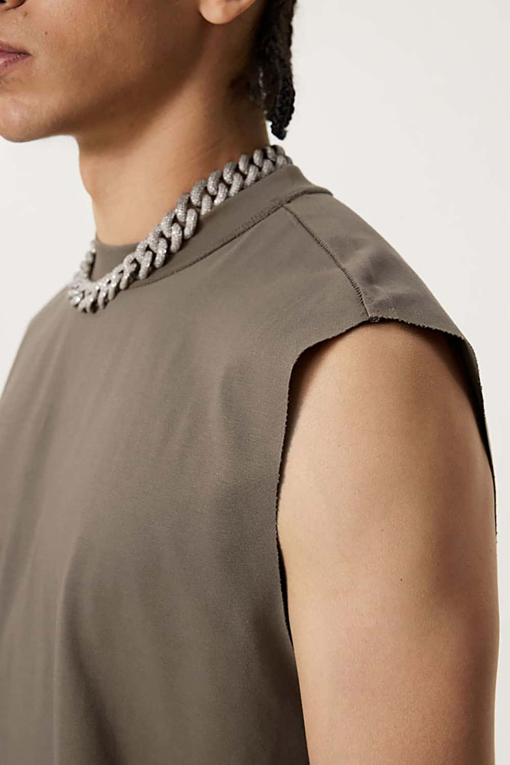 Quick-Dry Small Collar Sports Tank Top with UV Protection