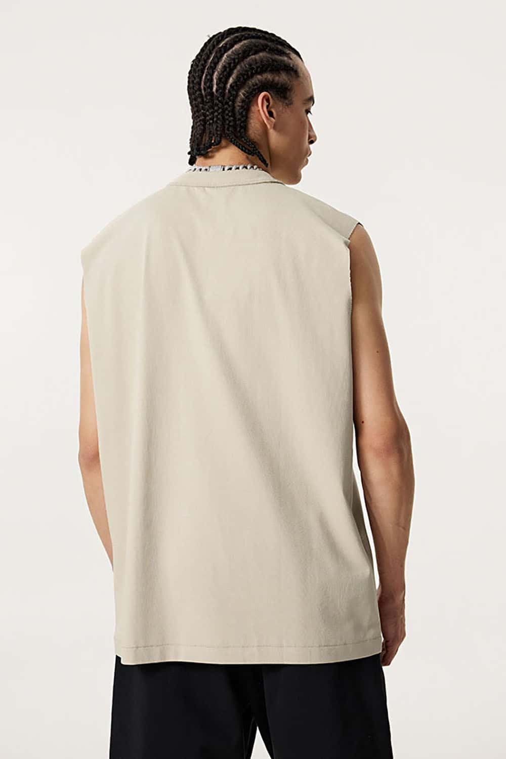 Quick-Dry Small Collar Sports Tank Top with UV Protection