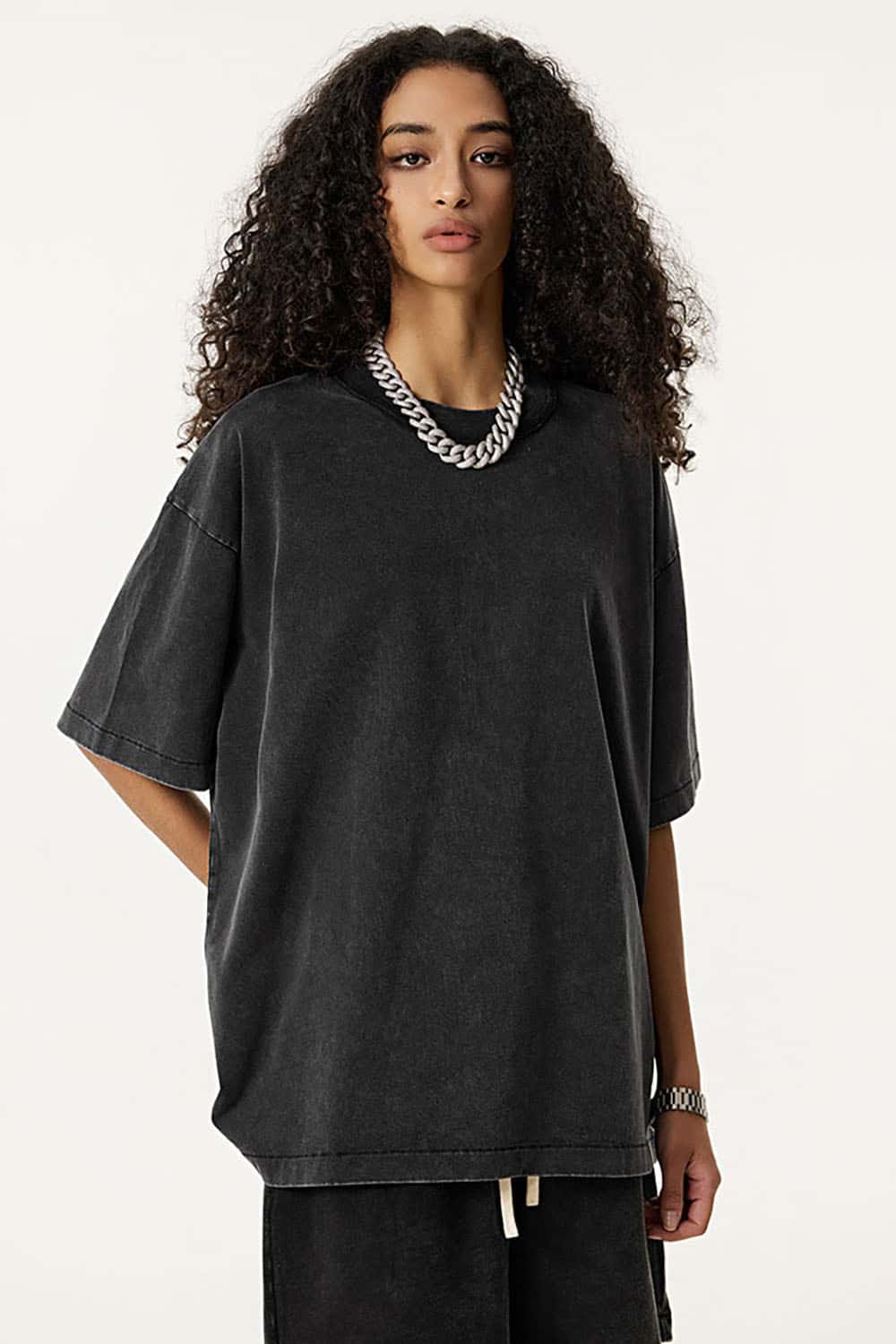 Casual Reverse Seam Washed Short Sleeve T-Shirt