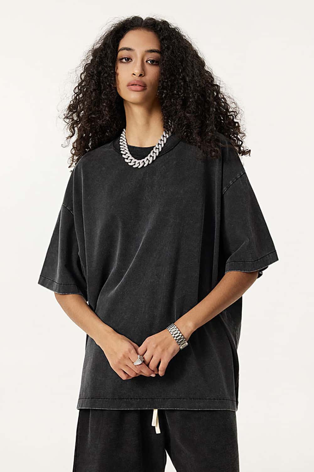 Casual Reverse Seam Washed Short Sleeve T-Shirt