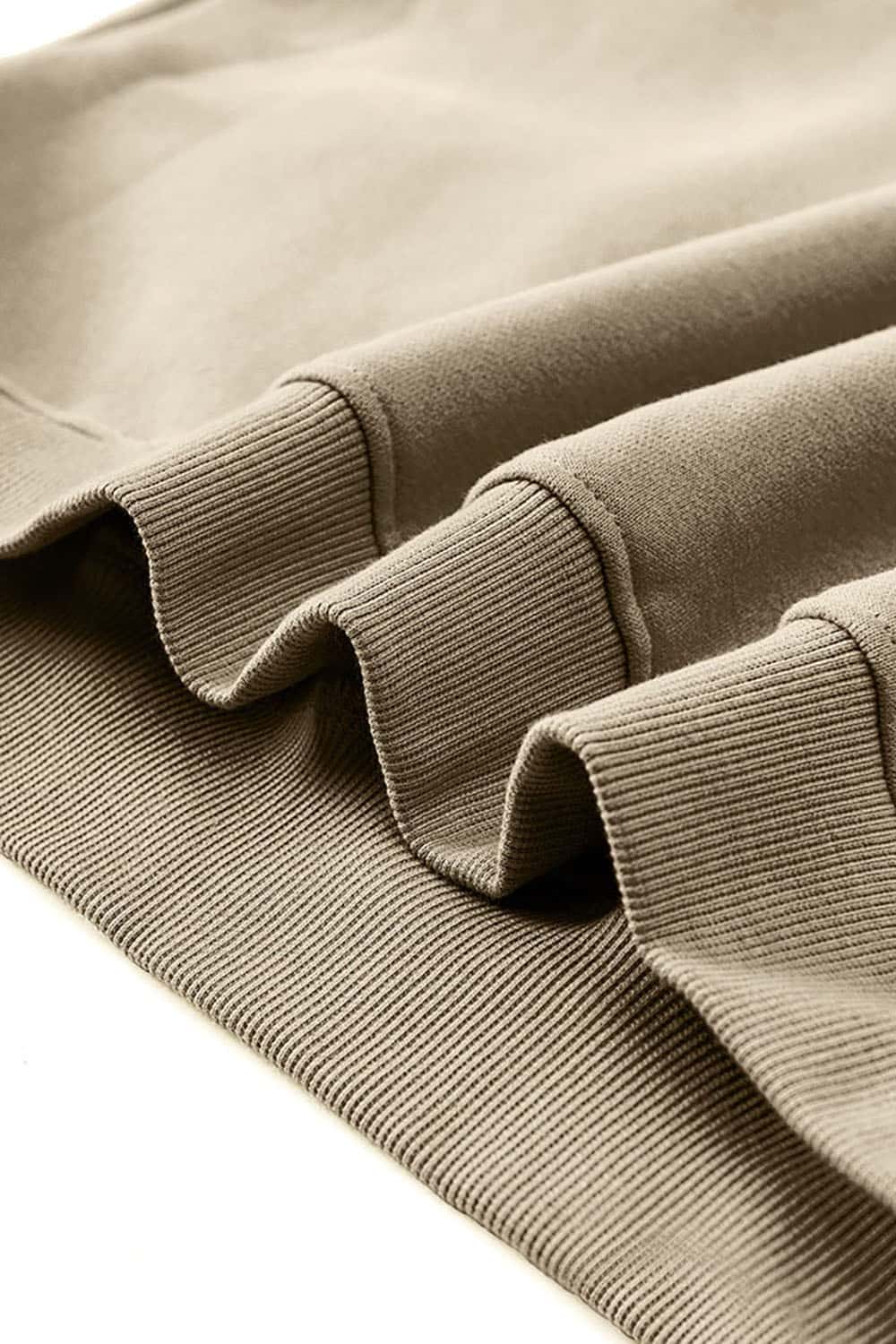 Loose Casual Basic Solid Color Fleece-Lined Thick Crew Neck Sweatshirt