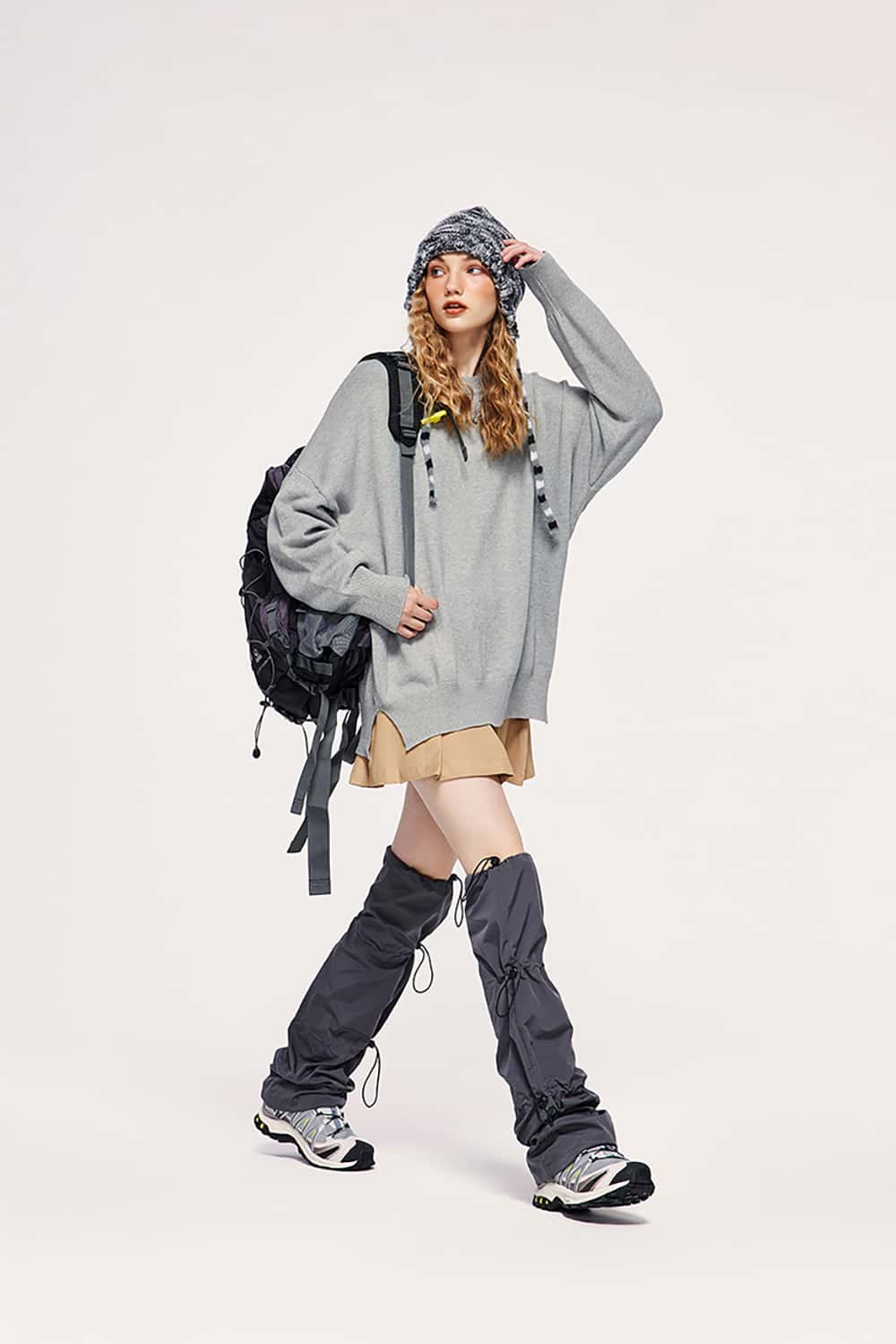 Core-Spun Yarn Crew Neck Sweater in Solid Colors