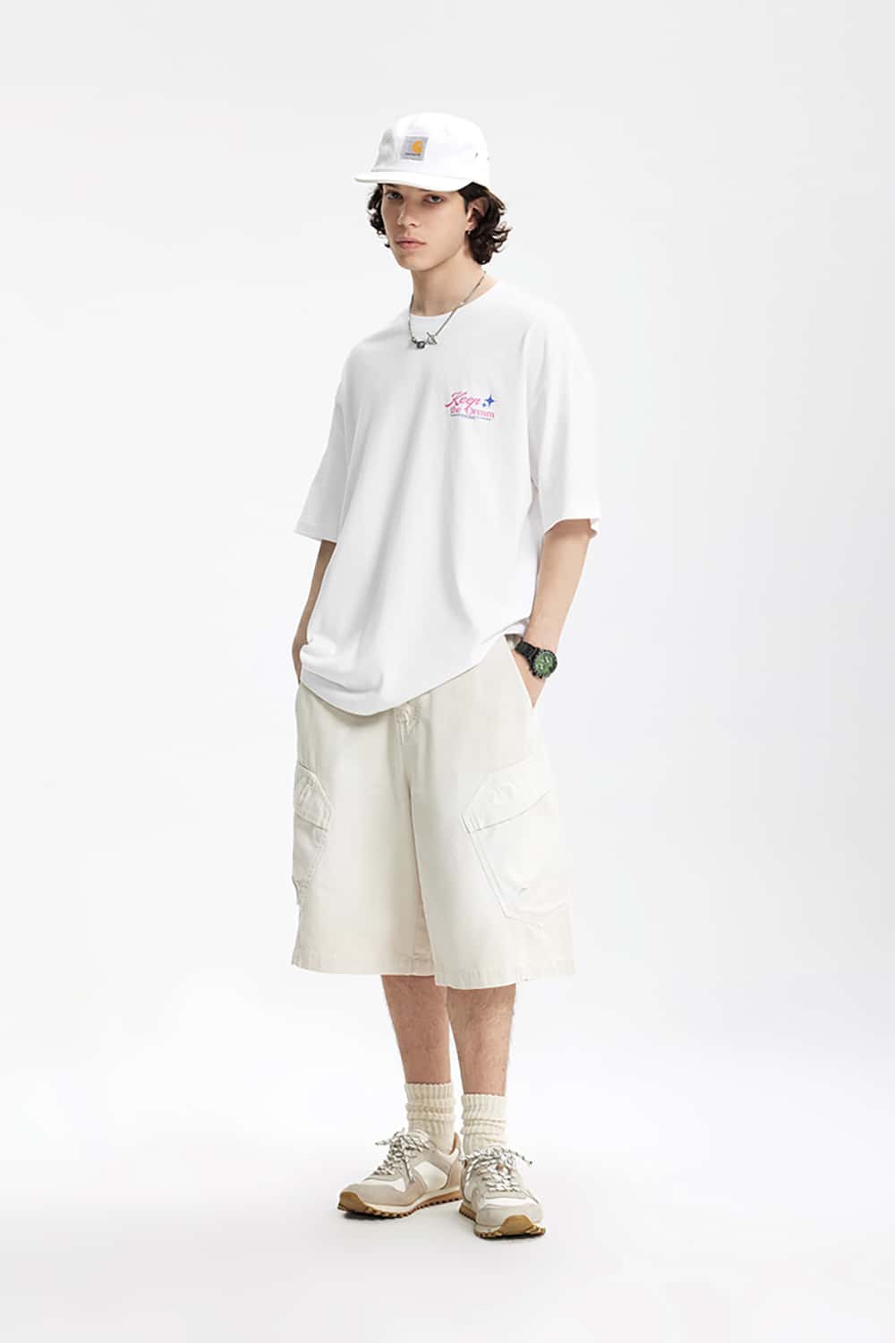 200G Printed Oversize Streetwear T-Shirt