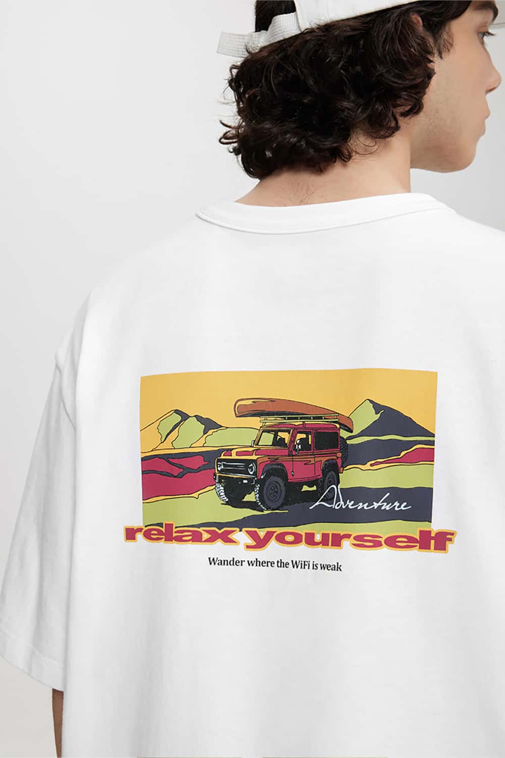 250G Heavyweight Hemp Cotton Print Fun Crew Neck T-Shirt