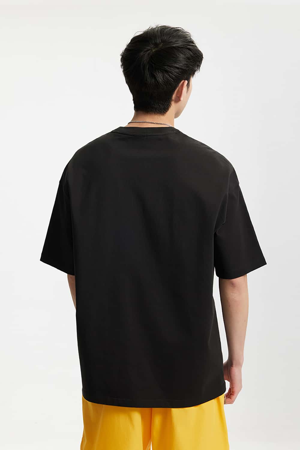 265G Vintage Print Heavyweight Loose Crew Neck T-Shirt
