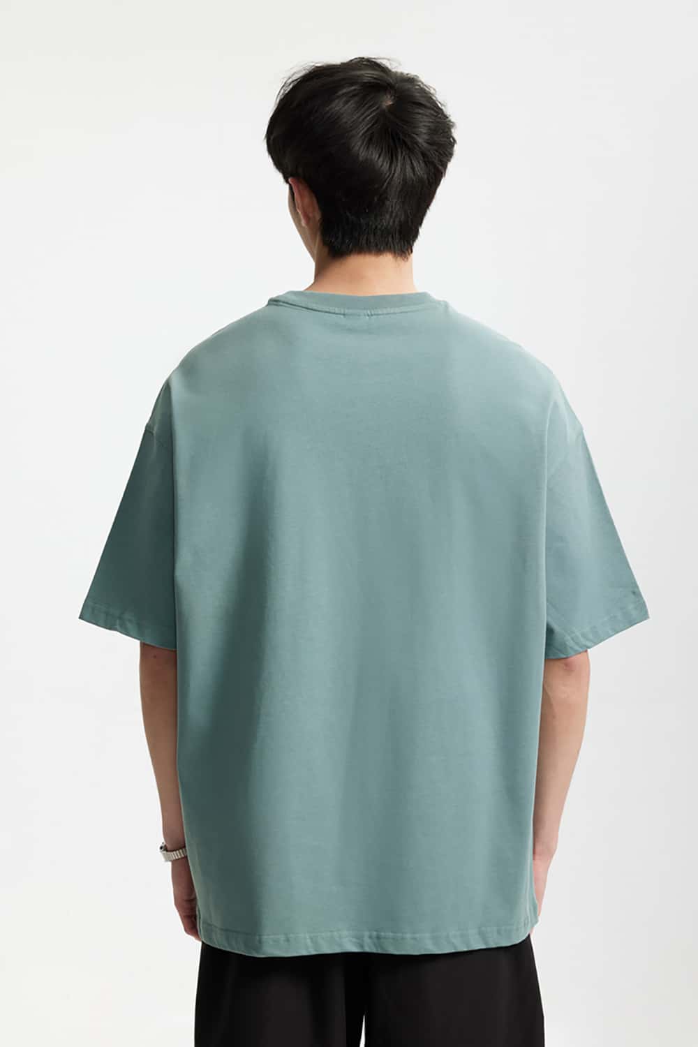 265G Vintage Print Heavyweight Loose Crew Neck T-Shirt