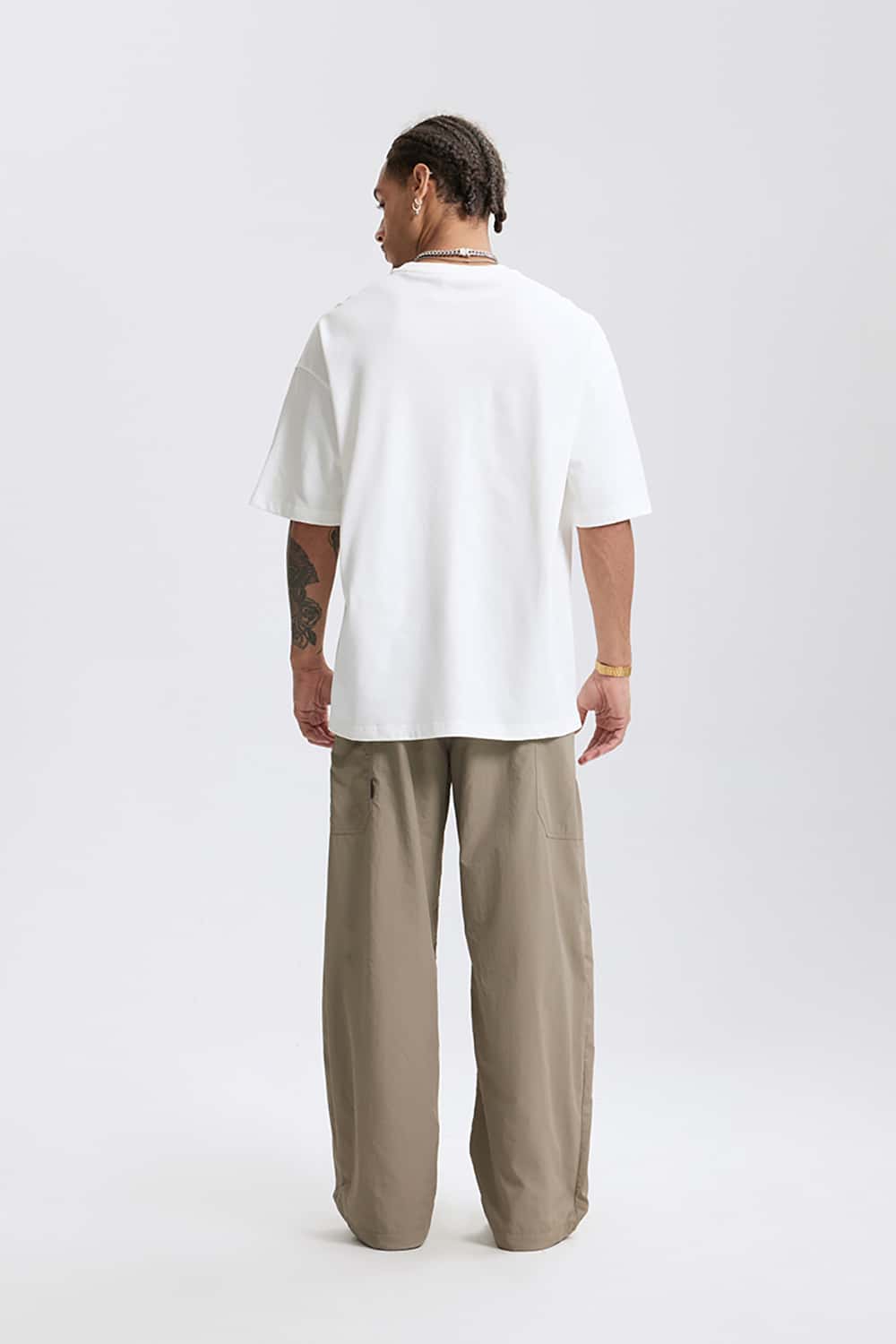 265G Forest-Themed Colorful Thick Print Heavyweight Casual T-Shirt