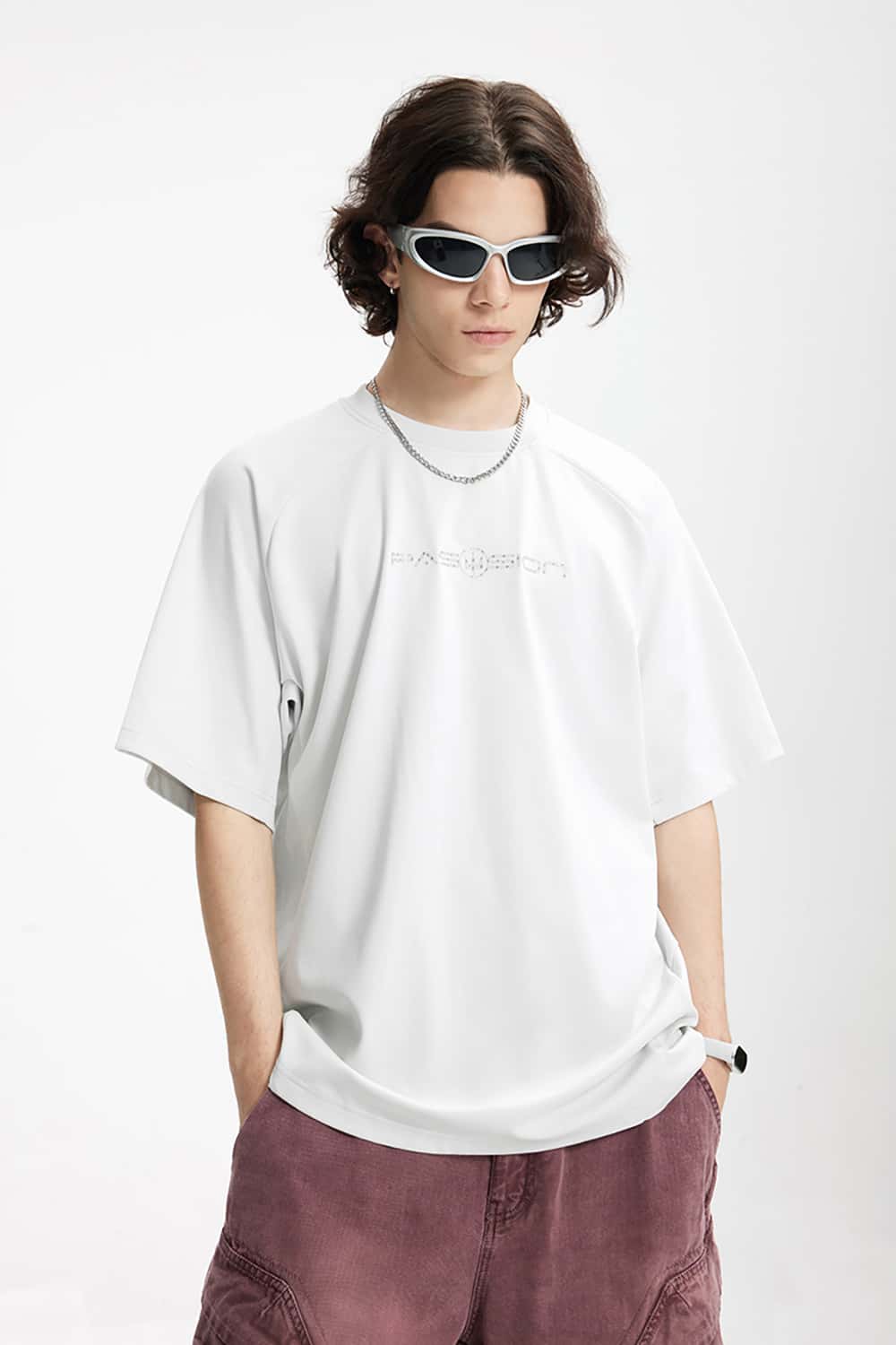 3D Tech Print T-Shirt with Six-in-One Functional Design and Short Sleeves