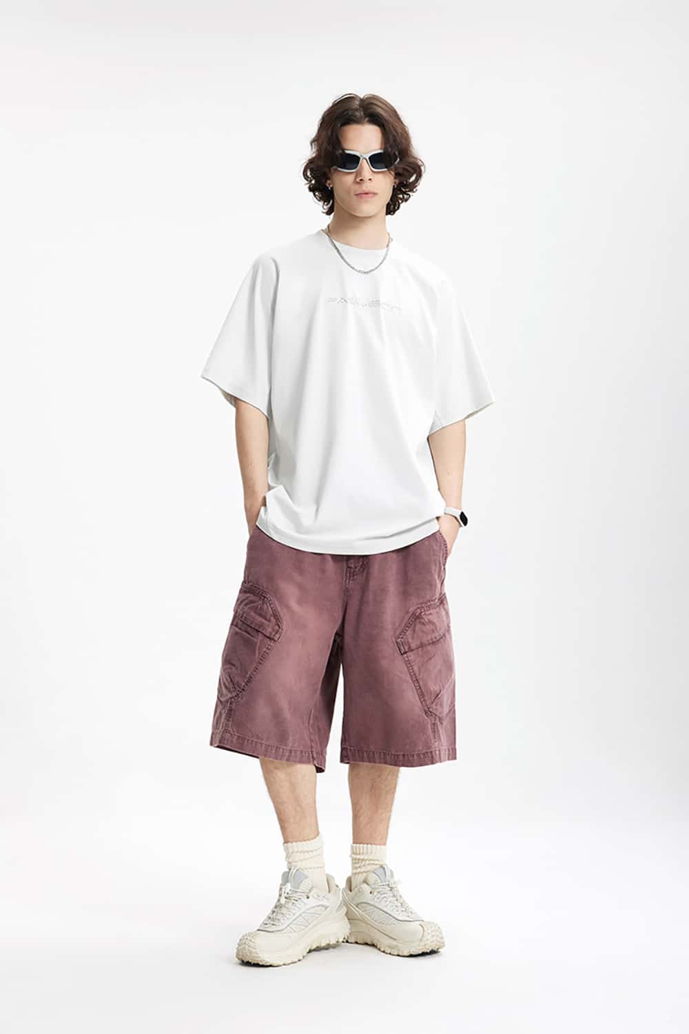3D Tech Print T-Shirt with Six-in-One Functional Design and Short Sleeves