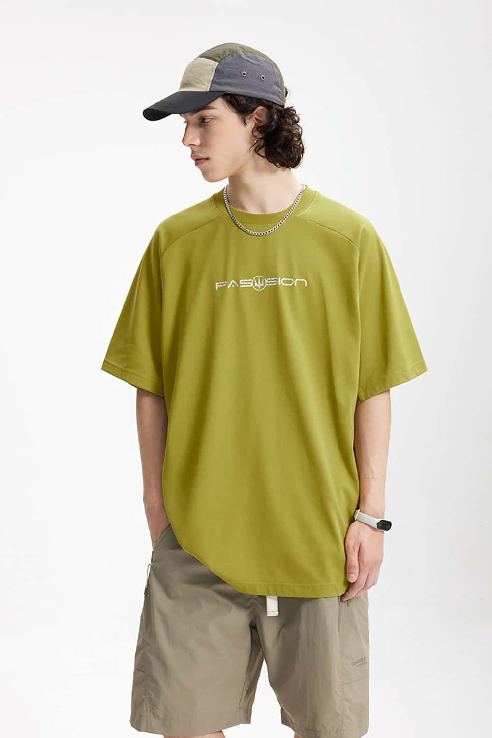 3D Tech Print T-Shirt with Six-in-One Functional Design and Short Sleeves