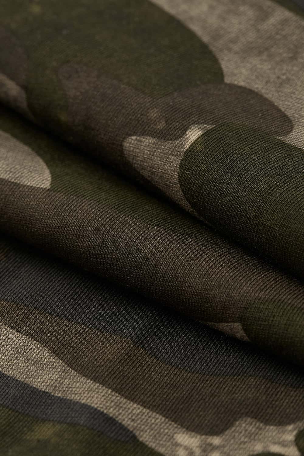 Boxy Camouflage Cotton T-Shirt with Street Style Half-Sleeve