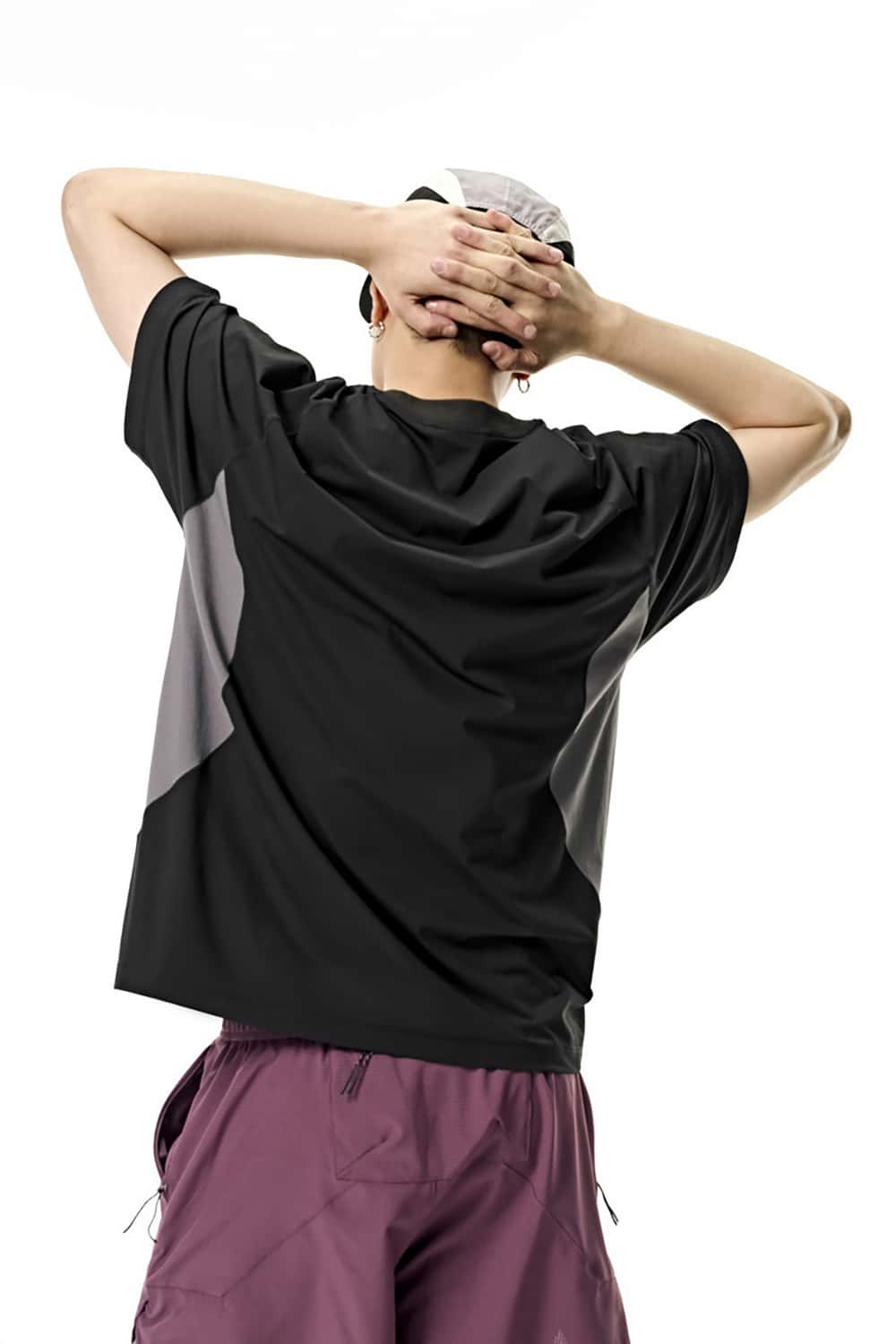Breathable Outdoor Sports T-Shirt with Four-Needle Six-Thread Quick-Dry Short Sleeves
