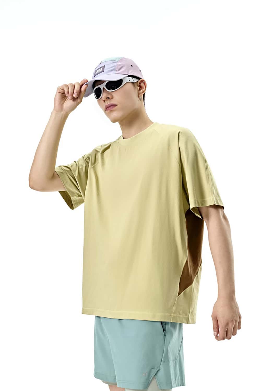 Breathable Outdoor Sports T-Shirt with Four-Needle Six-Thread Quick-Dry Short Sleeves