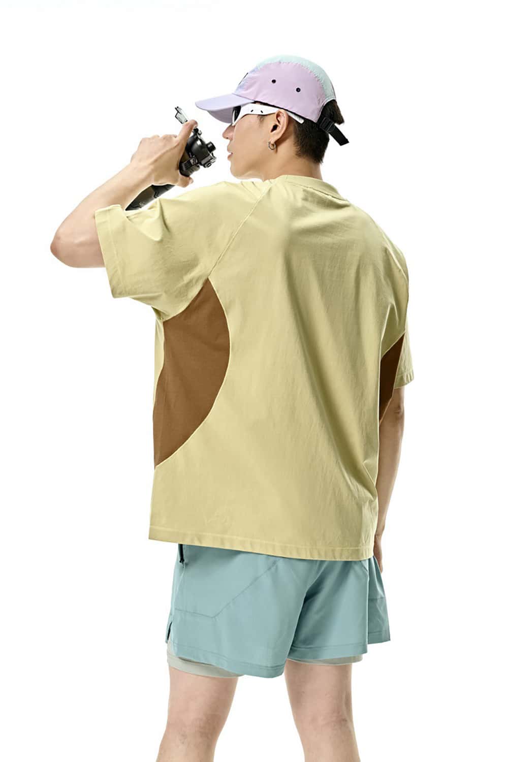 Breathable Outdoor Sports T-Shirt with Four-Needle Six-Thread Quick-Dry Short Sleeves