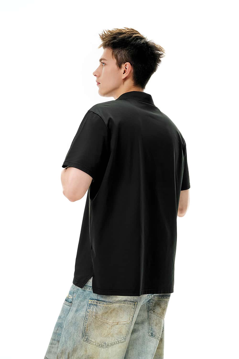 Seagull Collar Quick-Dry Polo Shirt for Outdoor Sports and Commuting