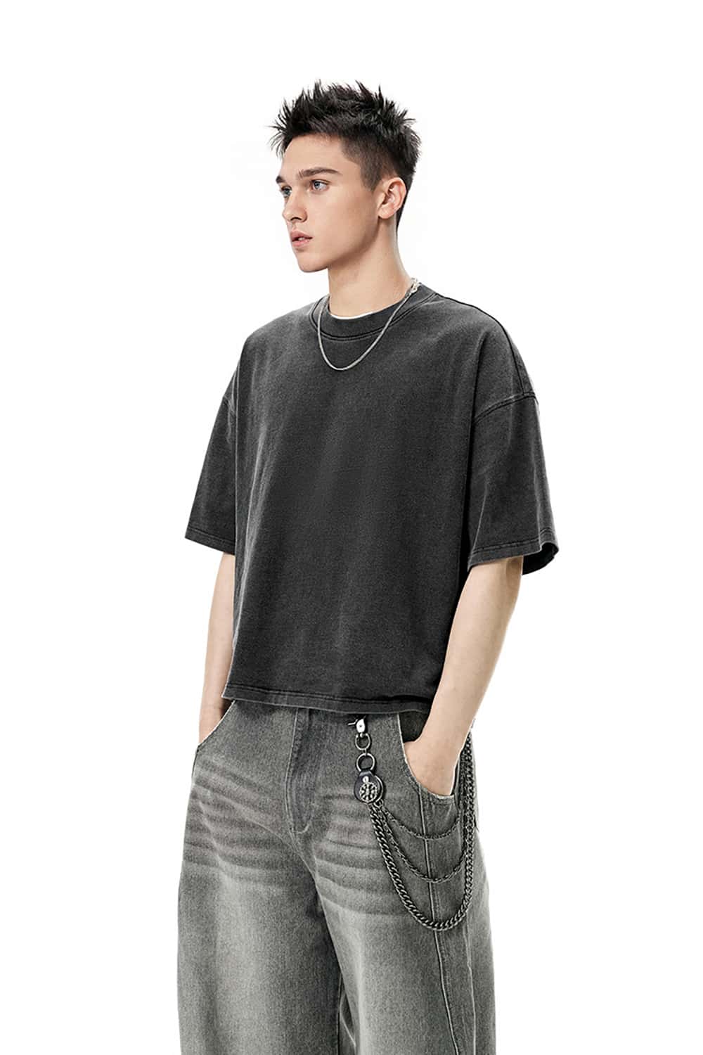 Vintage Washed 270g Heavy Cotton Short Sleeve T-Shirt