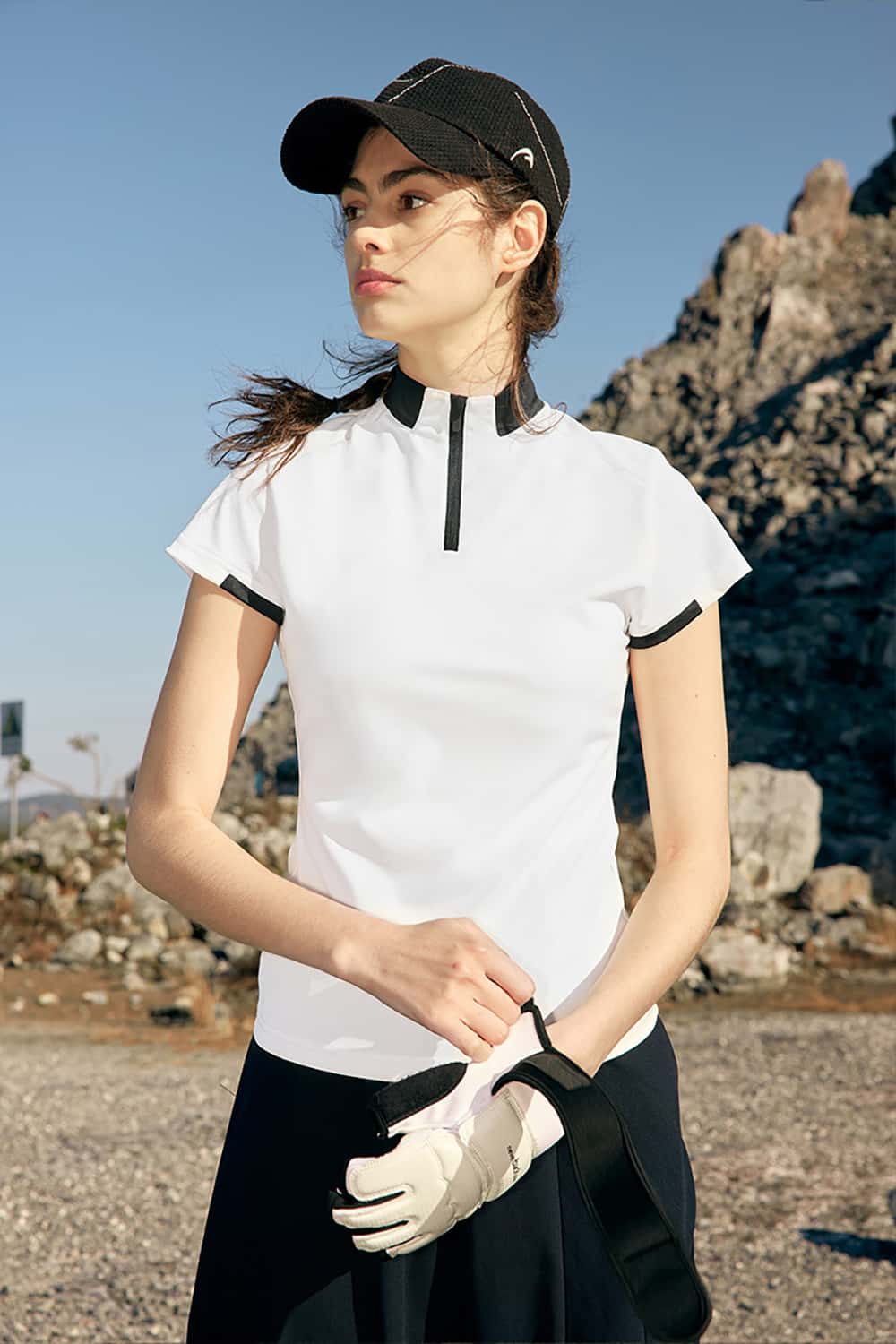 Lightweight Cooling Zip-Up Golf and Tennis Polo Shirt