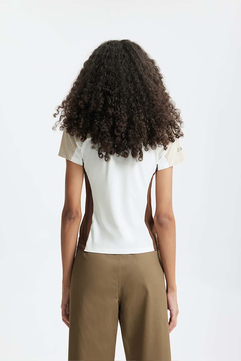 Cooling Zip-Up Cycling T-Shirt with Contrast Paneling Short Sleeve
