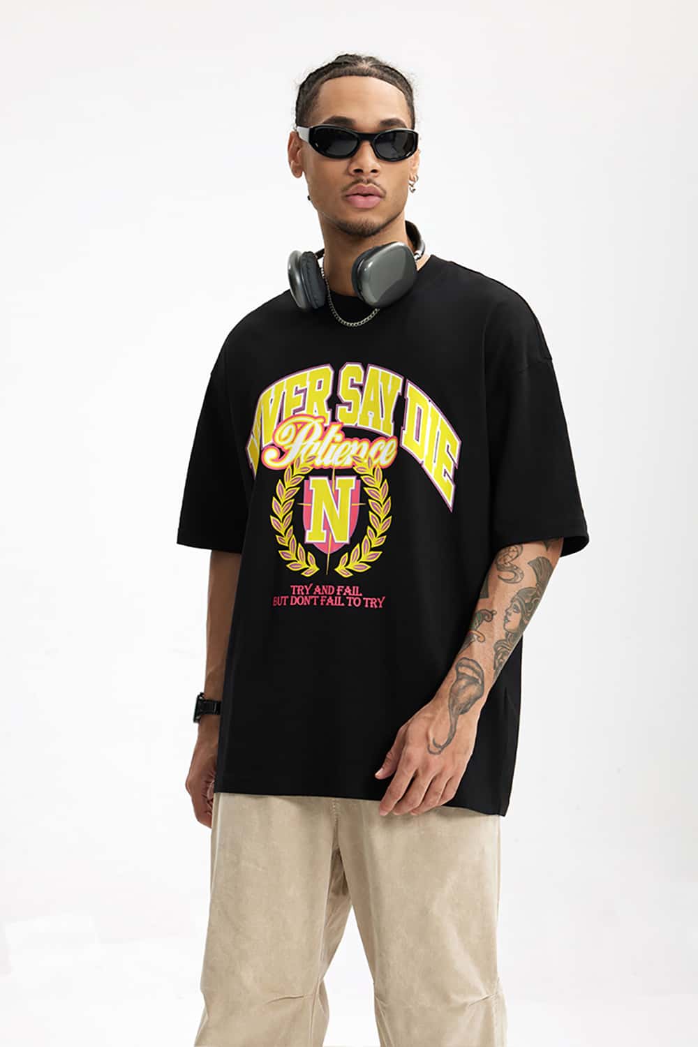 Velvet Faux Pearl Print Loose Short Sleeve T-Shirt