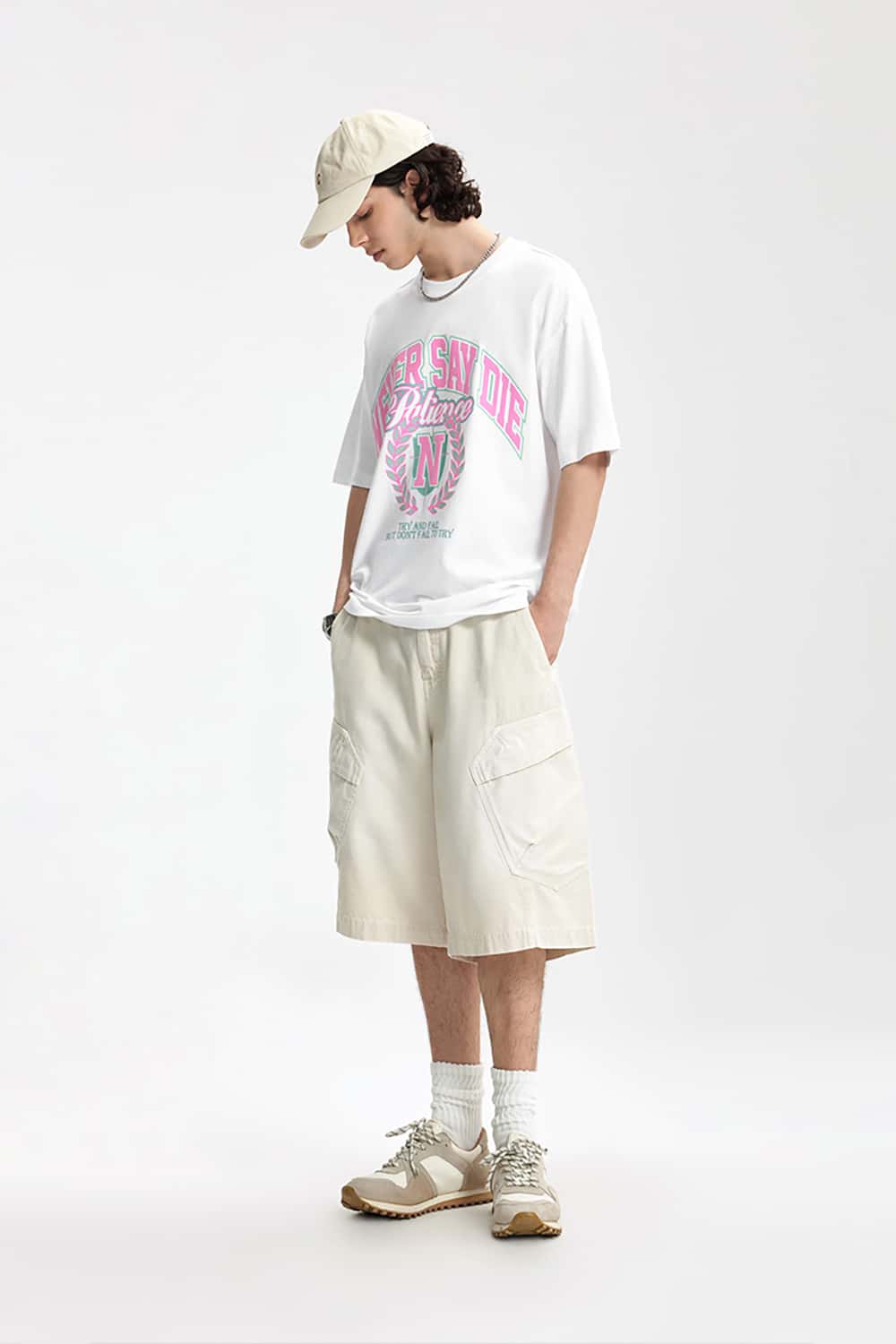Velvet Faux Pearl Print Loose Short Sleeve T-Shirt