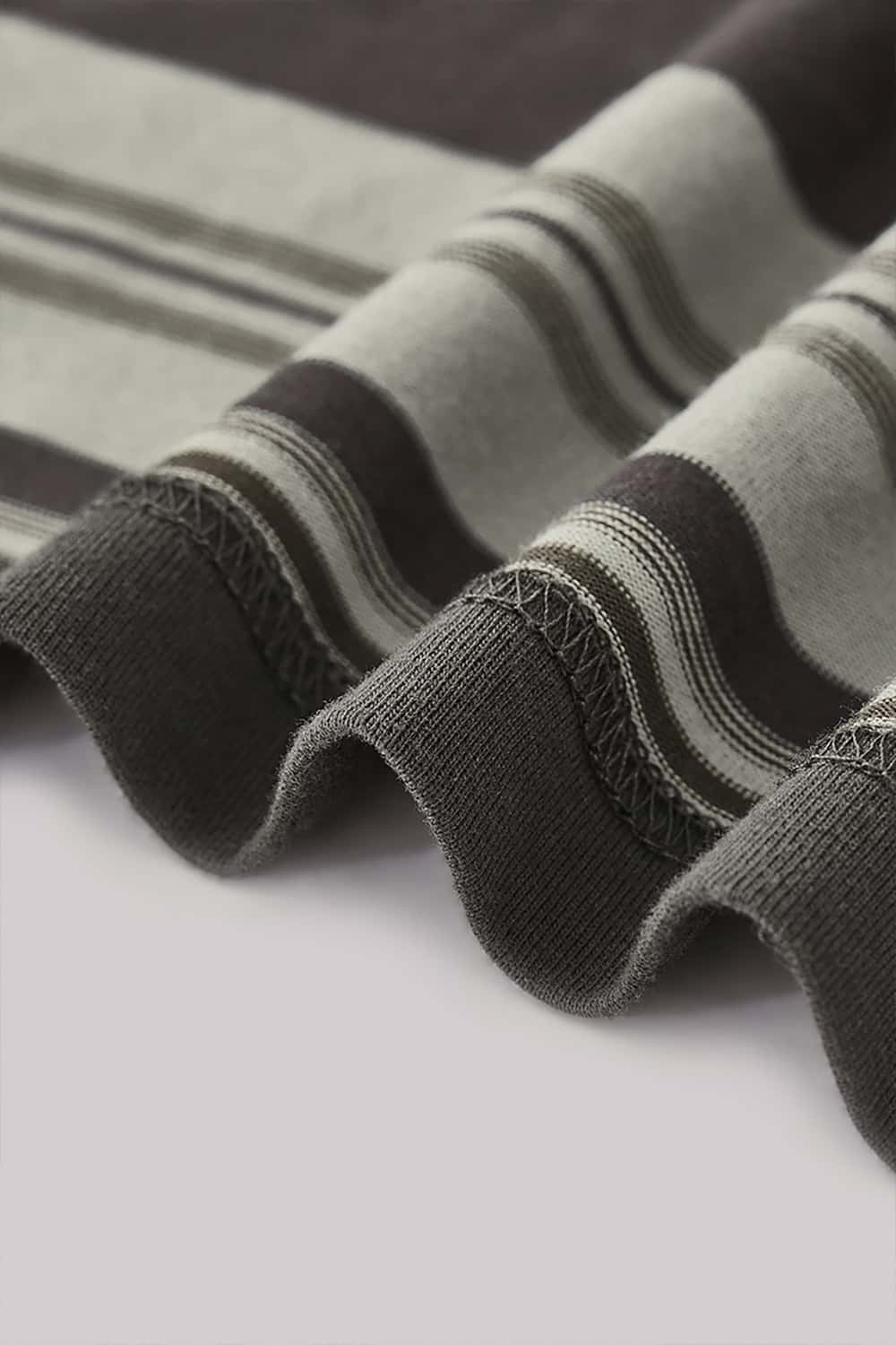 Loose Striped Short Sleeve T-Shirt with Pocket