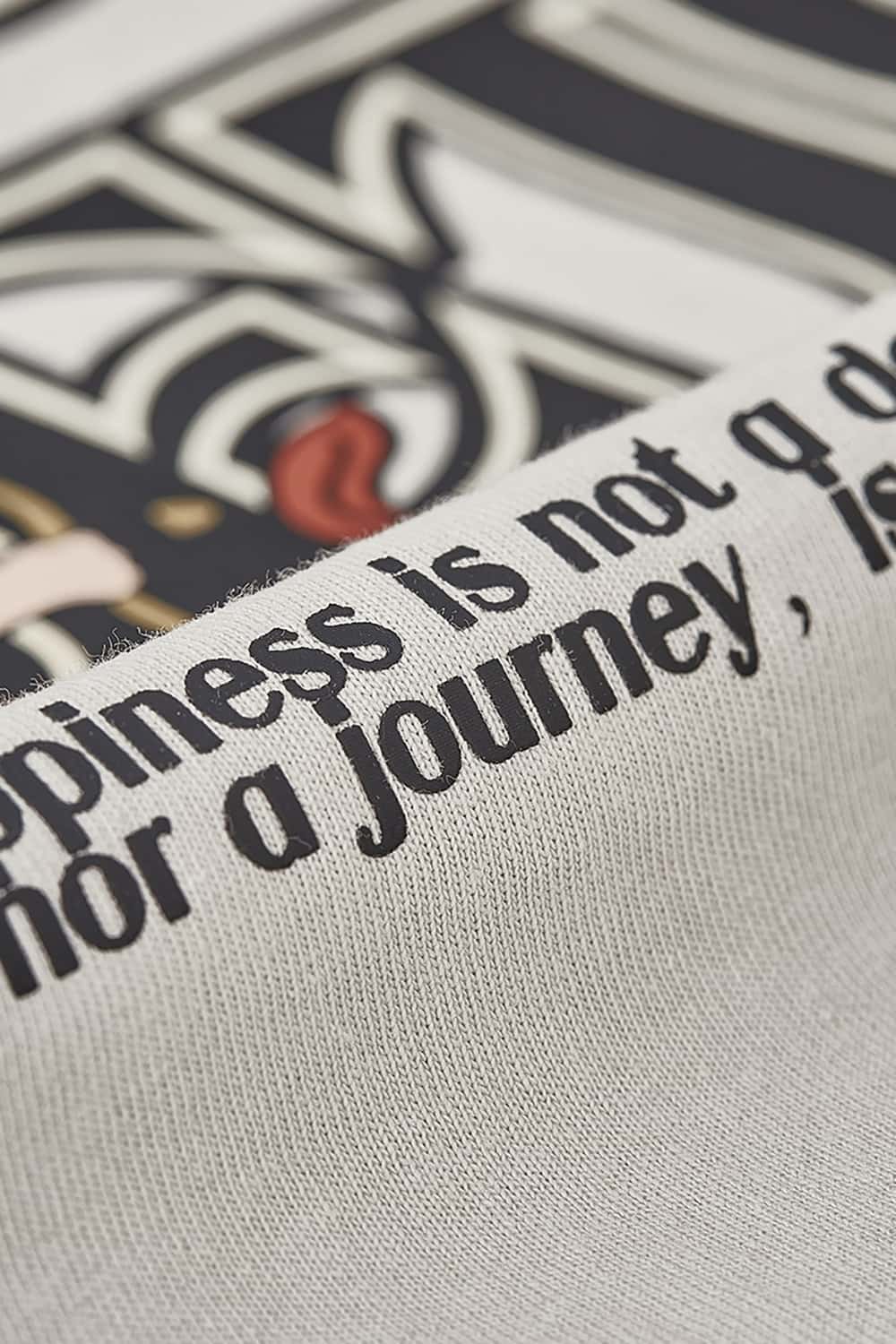 Loose Cotton Streetwear T-Shirt with "Treat Yourself" Print