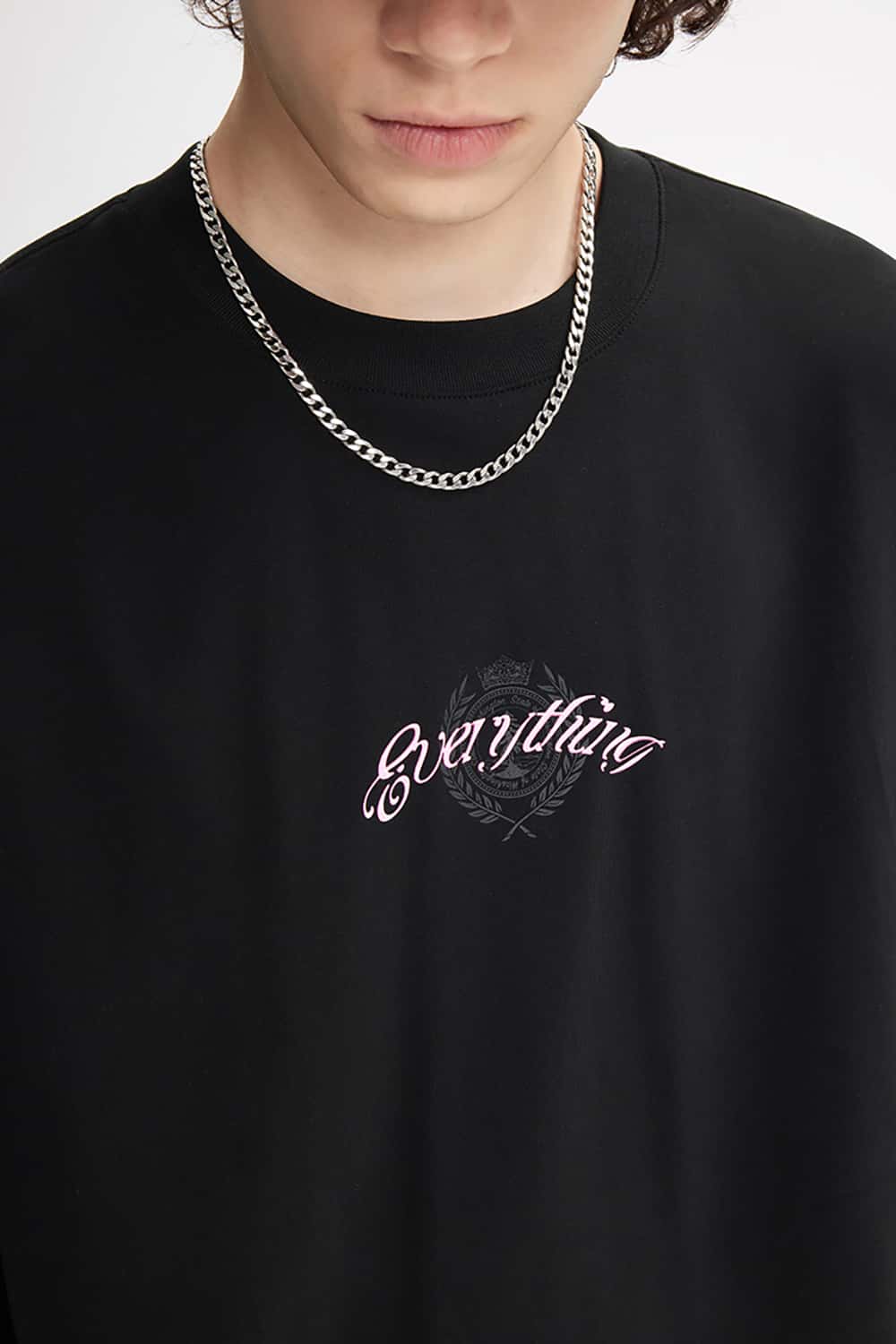 Batwing Sleeve Printed Cotton T-Shirt - Loose Streetwear Style