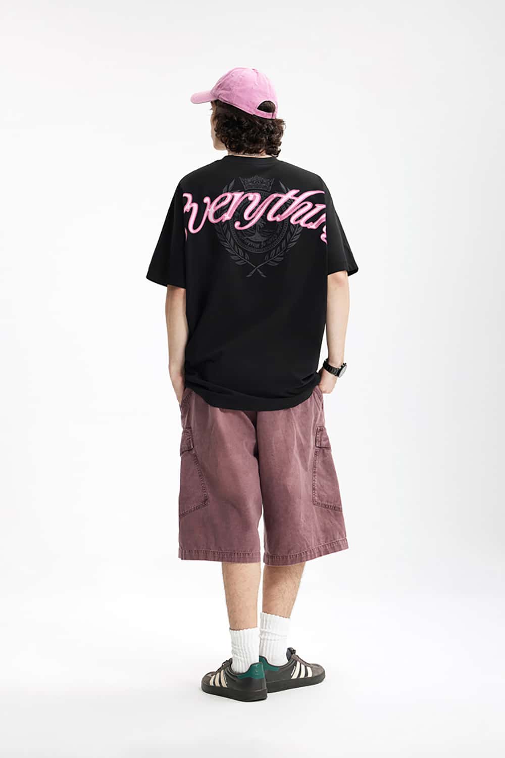 Batwing Sleeve Printed Cotton T-Shirt - Loose Streetwear Style