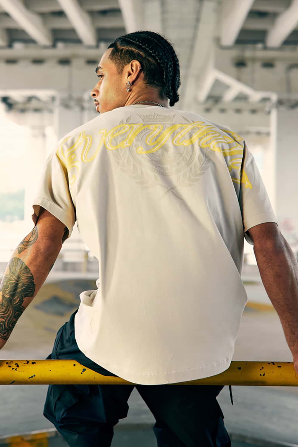 Batwing Sleeve Printed Cotton T-Shirt - Loose Streetwear Style