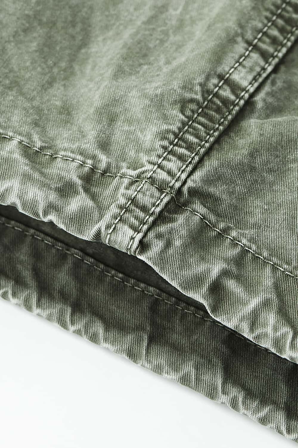 Vintage Wash Cargo Pants with Flap Pockets - Urban Paratrooper Style